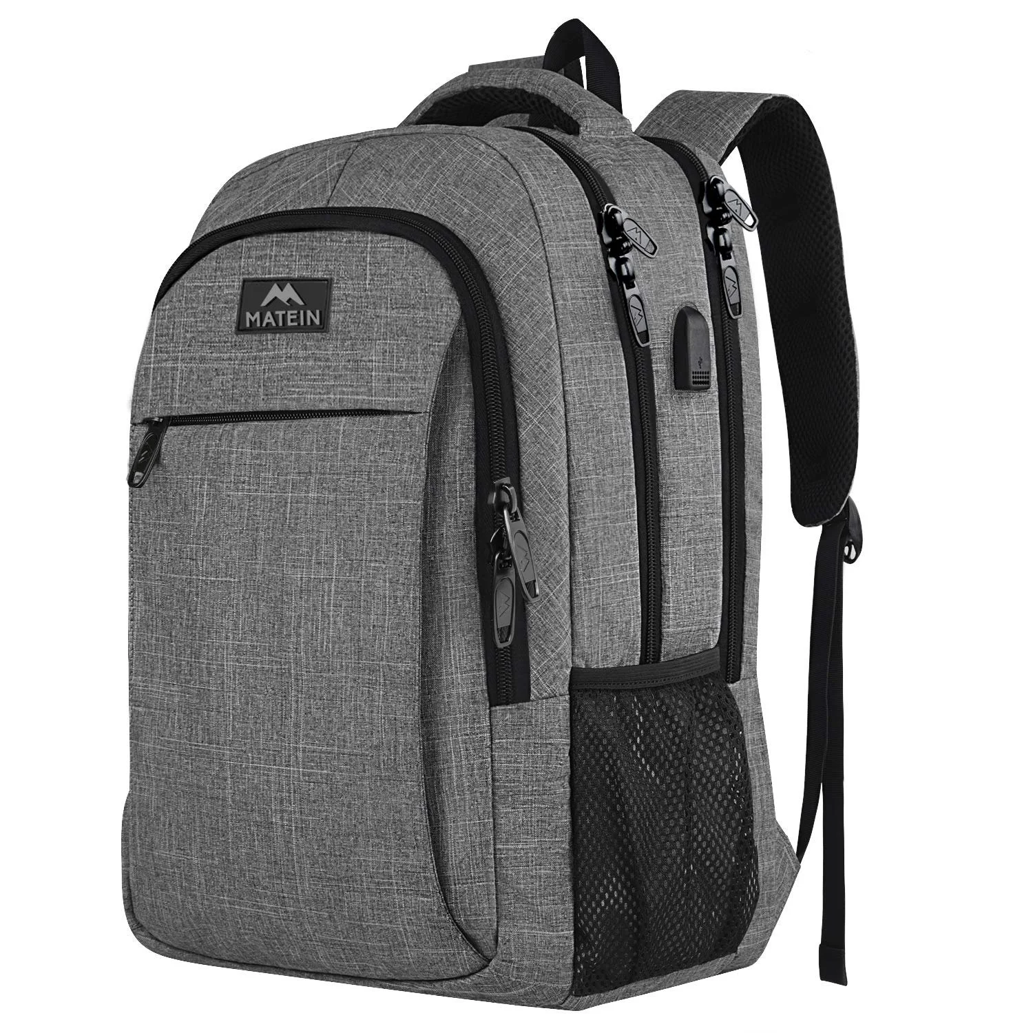 Рюкзак для ноутбука MATEIN Multifunction USB 15.6 дюймов Grey, фото №4 Рюкзак для ноутбука MATEIN Multifunction USB 15.6 дюймов Grey, фото №4