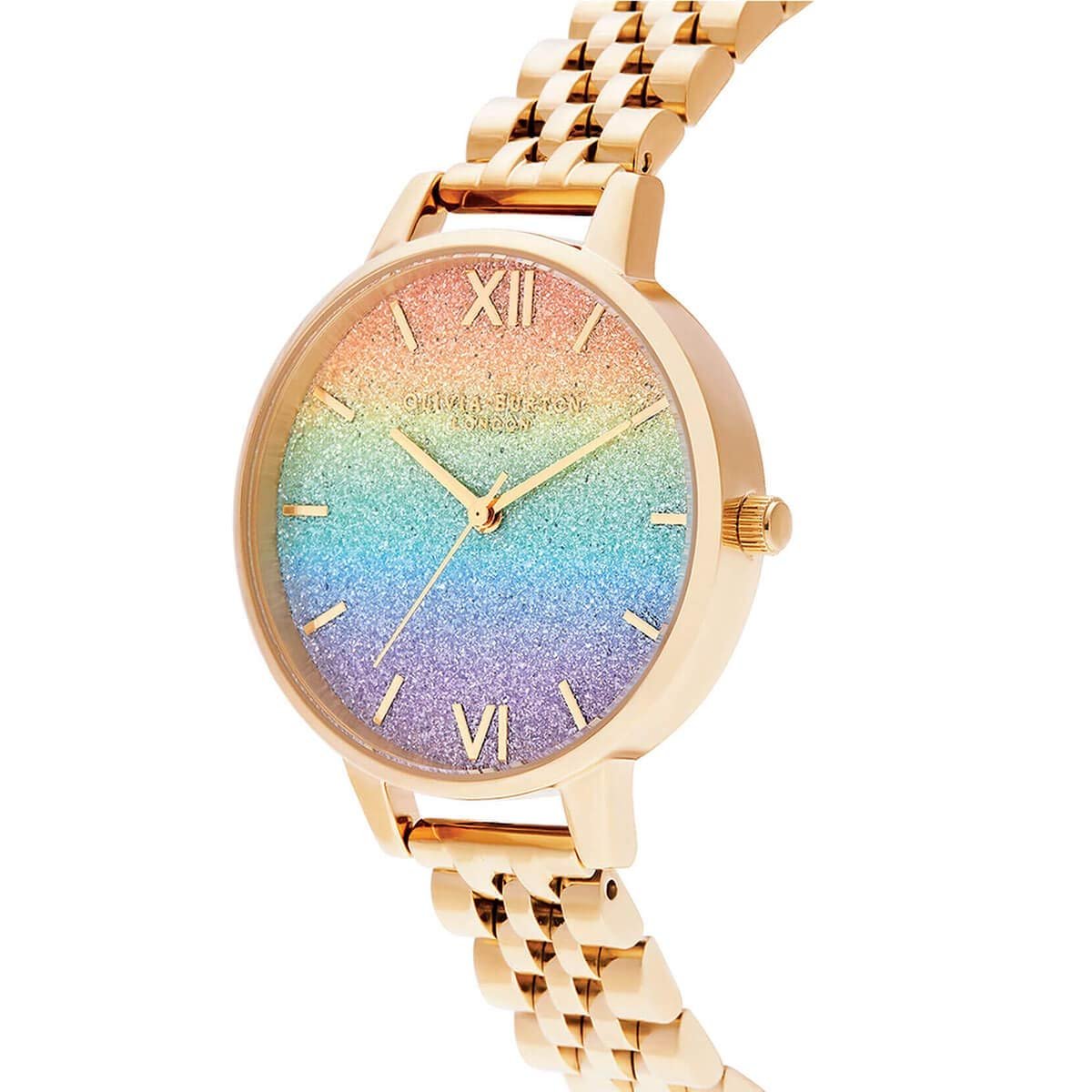 Аналоговий Кварцовий Годинник Olivia Burton Rainbow OB16RB23 Золотистий, Райдужний, Браслет, фото №2