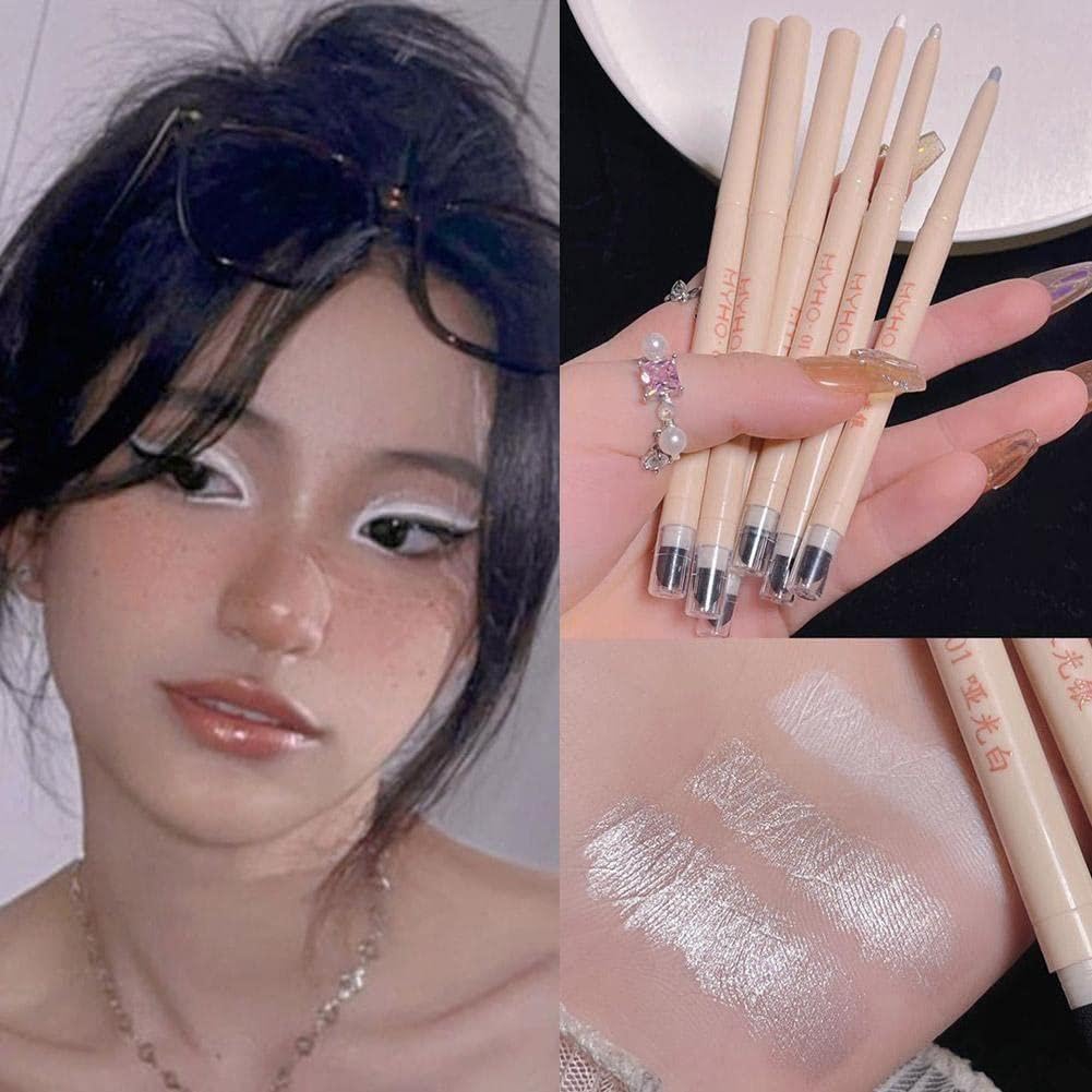 Олівець для підводки Diamond Glitter Перловий білий Блискучий Силіконовий Срібний Матовий Водостійкий, фото №3 Олівець для підводки Diamond Glitter Перловий білий Блискучий Силіконовий Срібний Матовий Водостійкий, фото №3