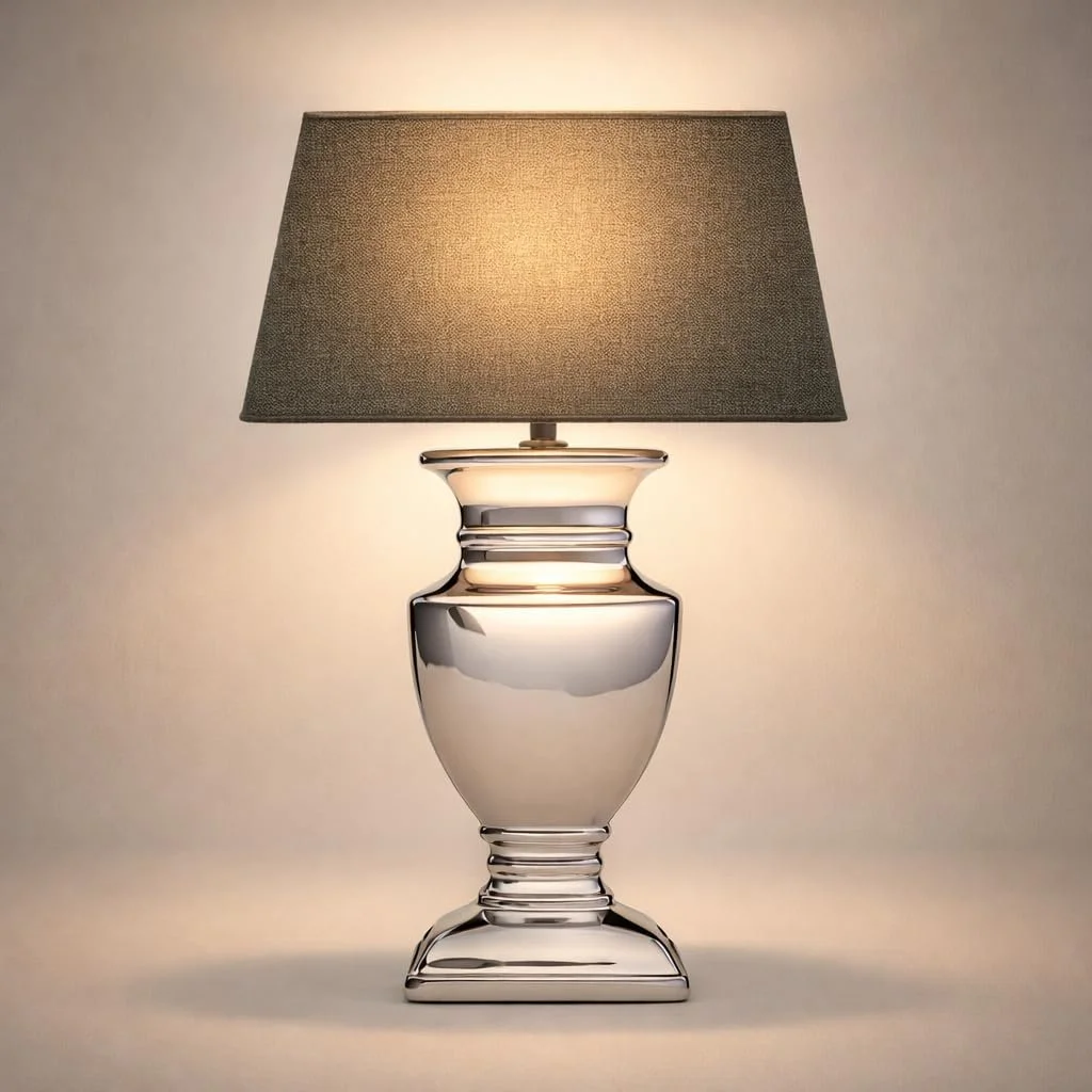 Настільна лампа DRULINE Silver Lady Ceramic Grey Silver 43 см, фото №3