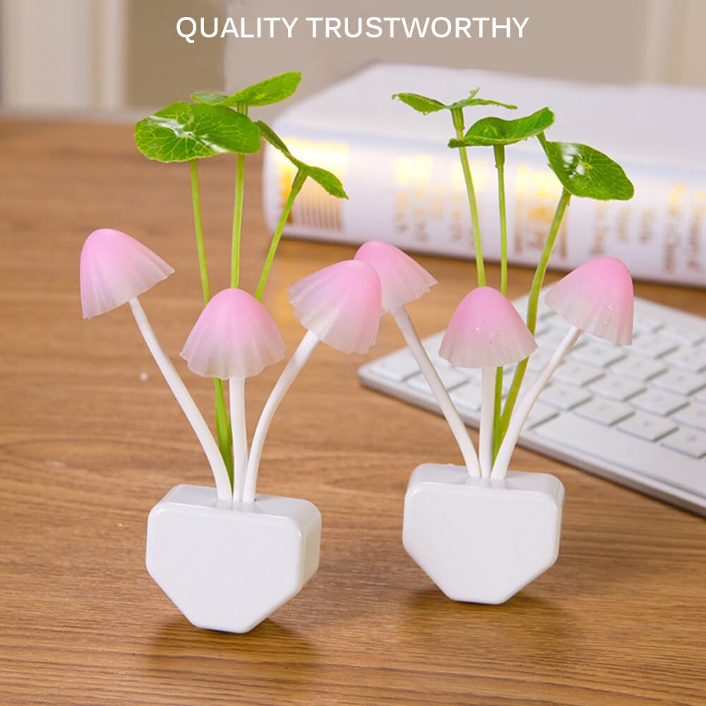 ALLOMN Грибок Night Light Children LED Нічний світильник Автоматичний датчик Lotus Leaf, фото №2