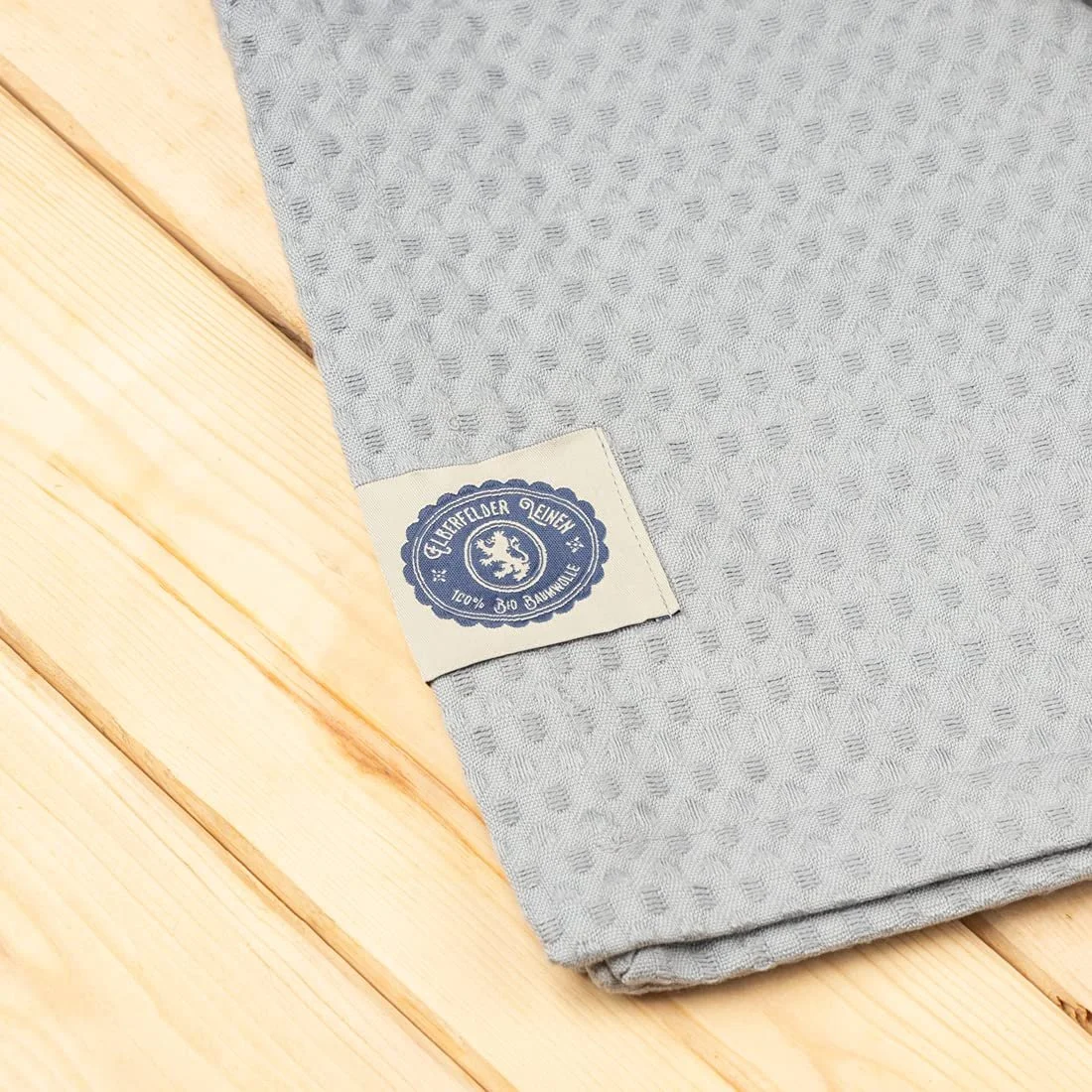 Покрывало Вафельный пике LANGDHUUS Original, 150 x 220 см, Cерый Sterling, 100% органический хлопок, фото №4