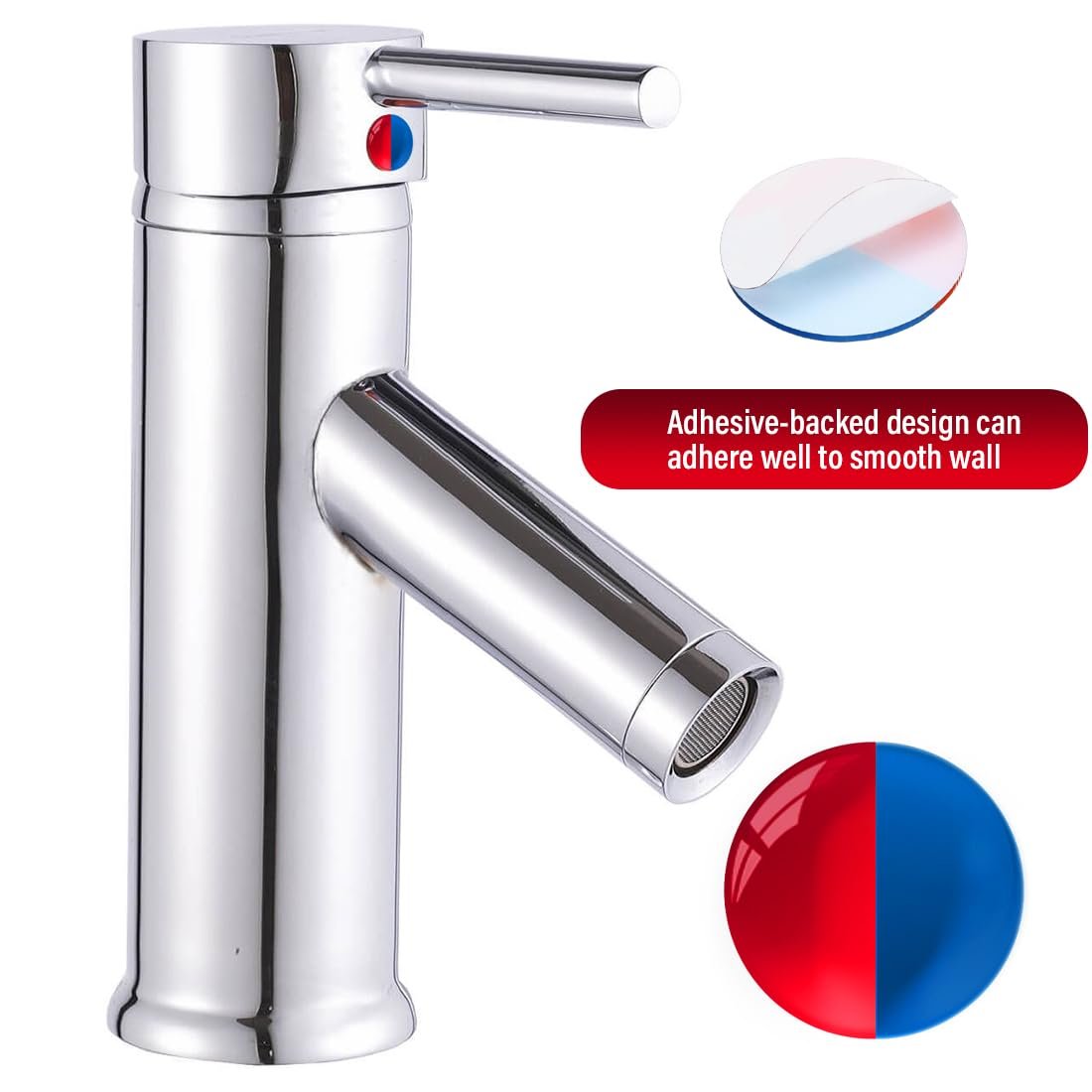 Наклейки на кран Hot and Cold Water Labels Набор 10 шт. Круглые 10 мм Красный/Синий, фото №3