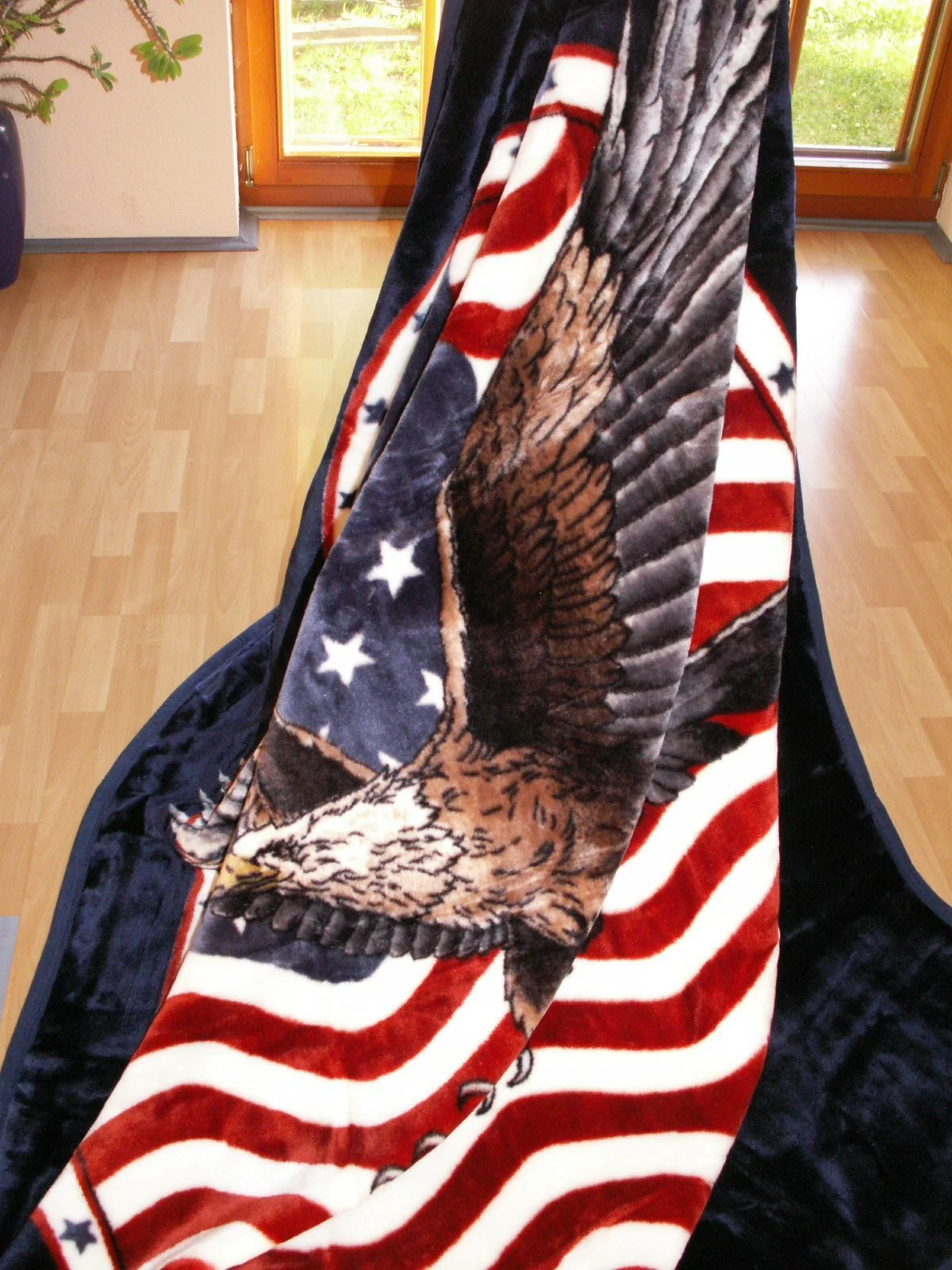 Плед 160 x 200 см з гербом орла США, фото №2