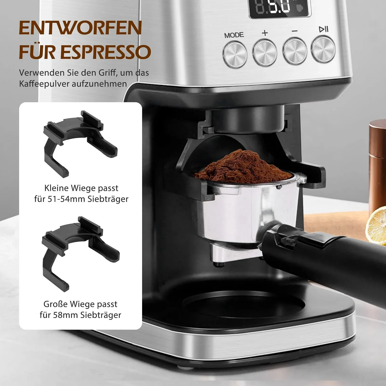 Кофемолка Aigostar Electric, коническая, 52 настройки помола, фото №5 Кофемолка Aigostar Electric, коническая, 52 настройки помола, фото №5