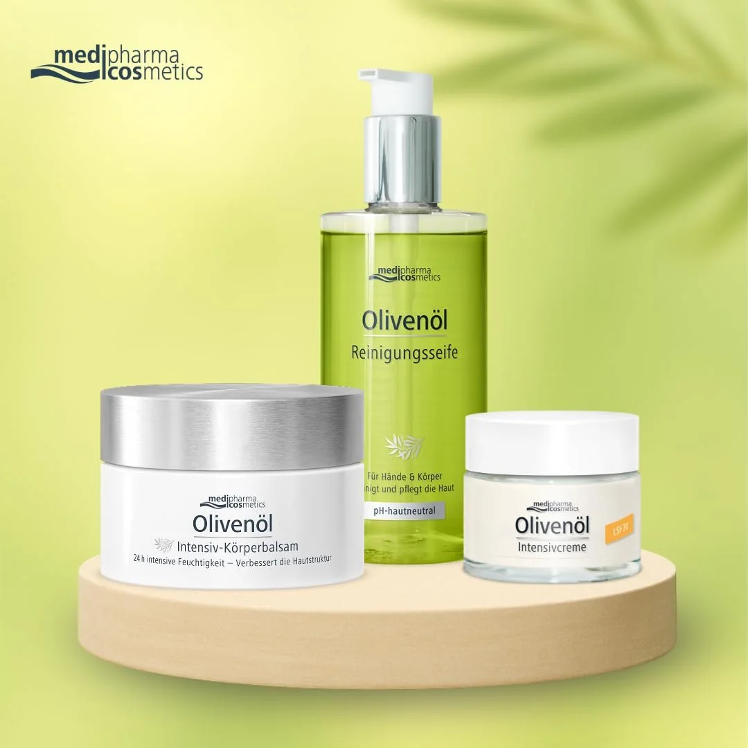 Денний крем medipharma cosmetics Olive Oil Intensive Cream SPF 20 інтенсивний з оливковою олією та вітамінами А та Е 50 мл, фото №5 Денний крем medipharma cosmetics Olive Oil Intensive Cream SPF 20 інтенсивний з оливковою олією та вітамінами А та Е 50 мл, фото №5