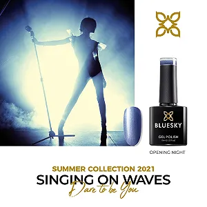 Гель-лак Bluesky Summer 2021 Collection Opening Night Ss2124 10 мл Синий Шиммер Металлик synthetic.ua - Фото 1