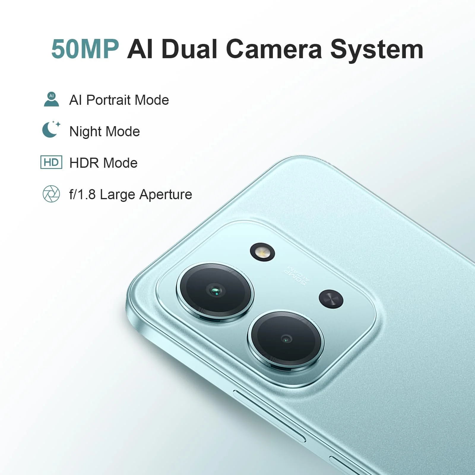 Смартфон XIAOMI Redmi 15C 6.9" 120Hz 6000mAh 4/128GB Mint Green, фото №5