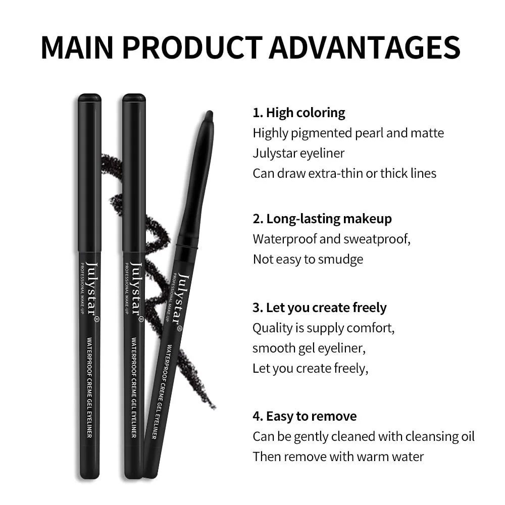 Кольоровий Олівець для очей INTEROOKIE, ультратонка, фото №7 Кольоровий Олівець для очей INTEROOKIE, ультратонка, фото №7