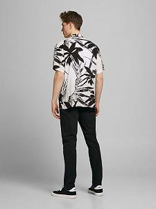 Пляжная рубашка Jack&Jones RESORT SS BLK 12187990 белая S synthetic.ua - Фото 1