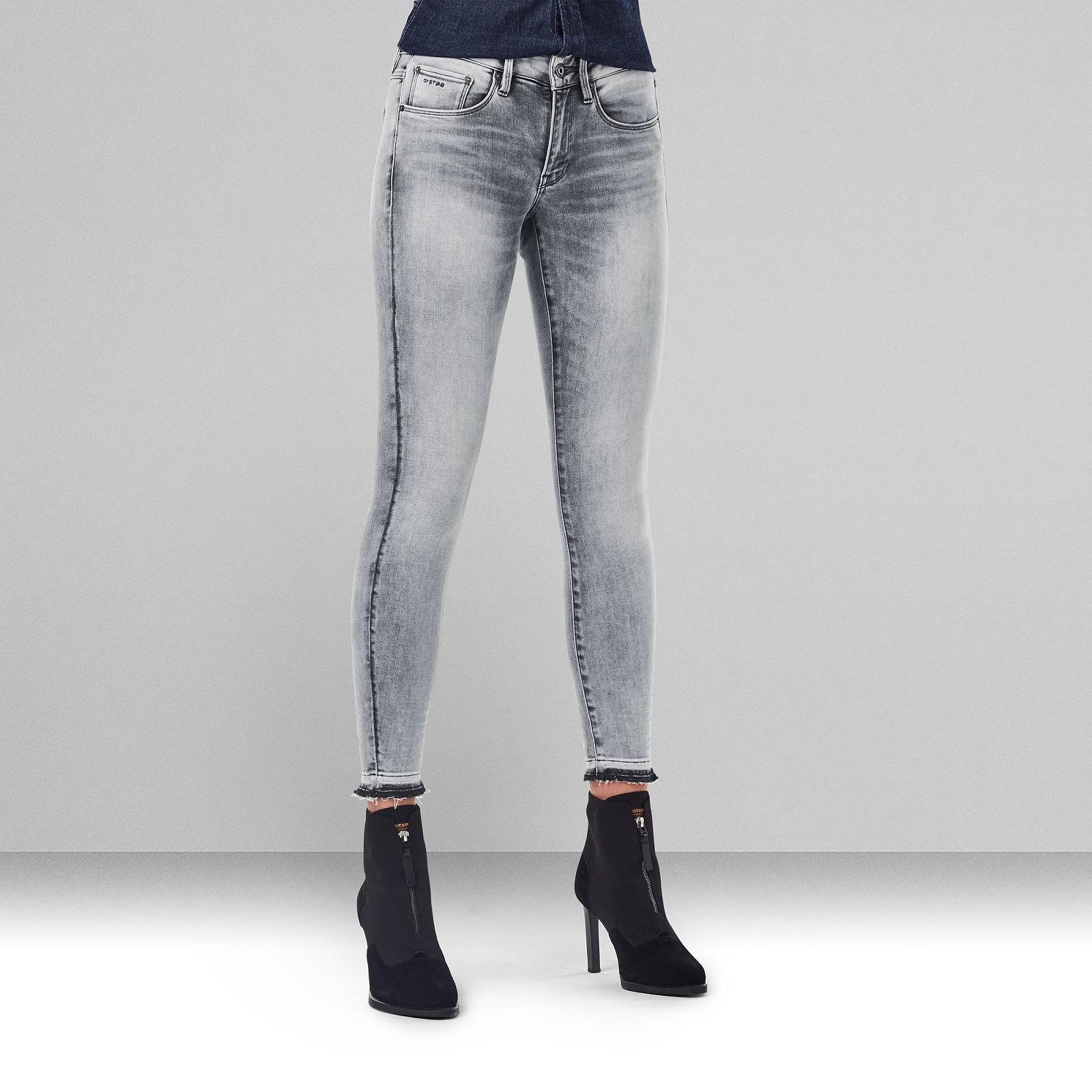 Жіночі джинсі G‑Star 3301 Mid Skinny Elto Black Superstretch Faded Seal Grey - 32, фото №1