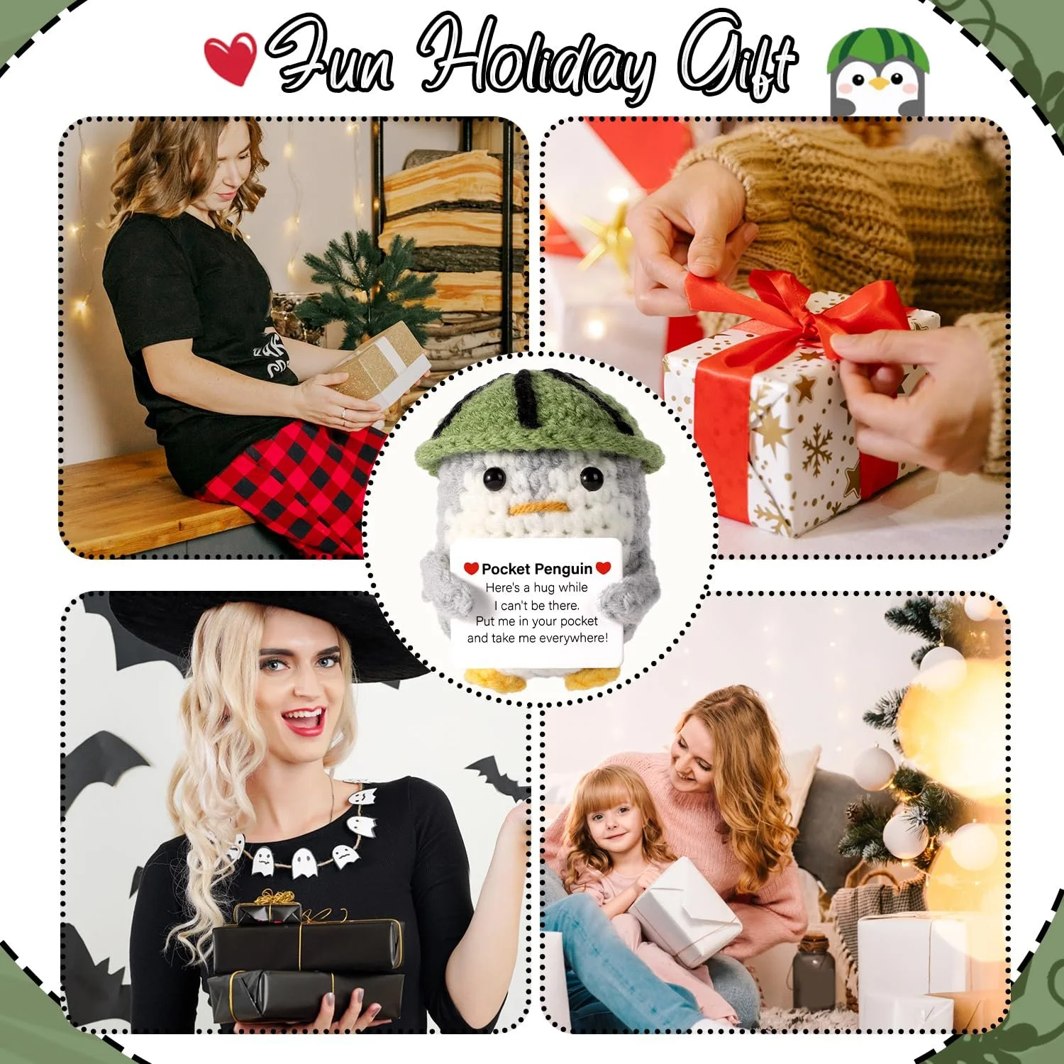 Іграшка Funny Bags Penguin Hug В'язаний Позитивний Пінгвін з кавуновою шапочкою 8,5 см, фото №7 Іграшка Funny Bags Penguin Hug В'язаний Позитивний Пінгвін з кавуновою шапочкою 8,5 см, фото №7