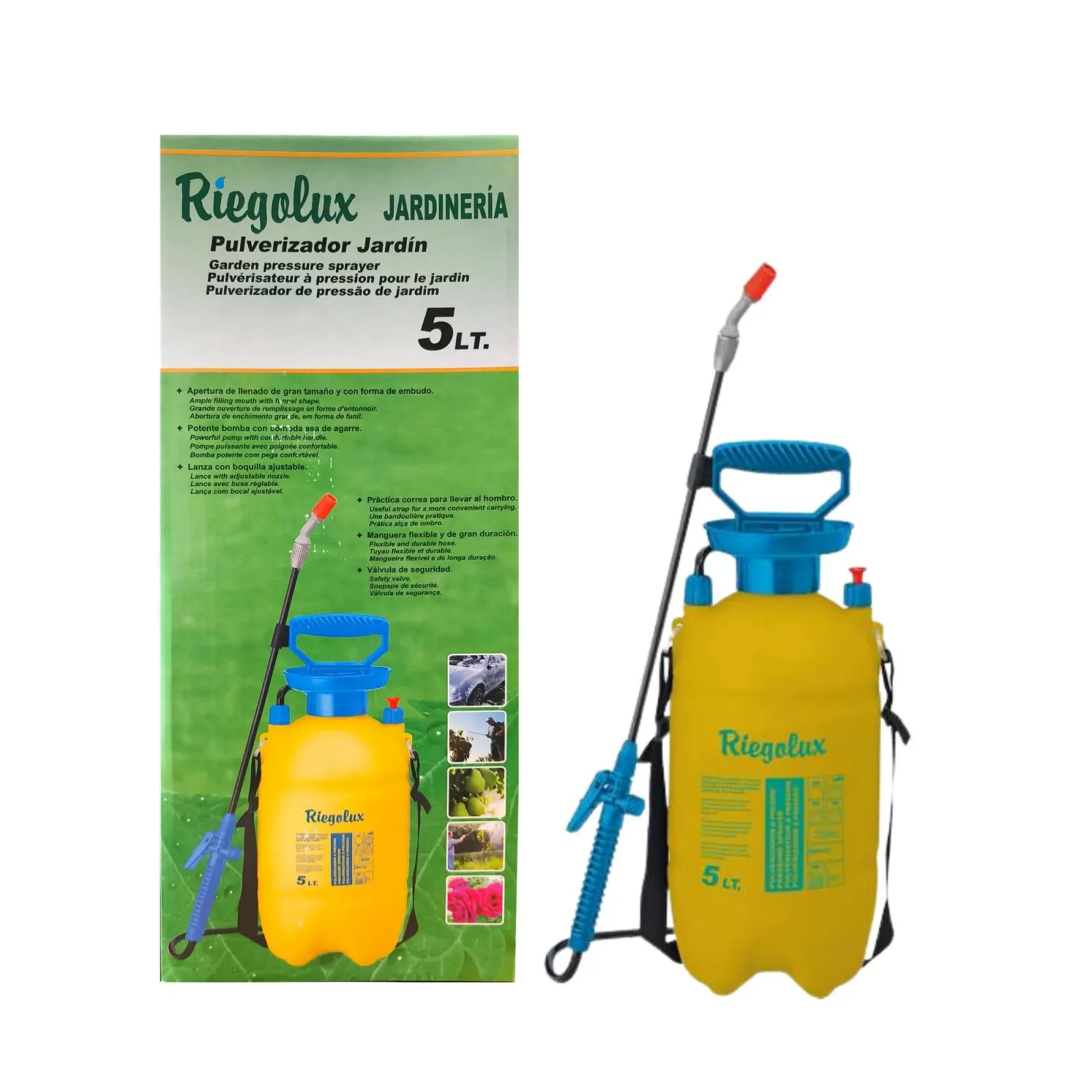 Садовий обприскувач Riegolux 755002 5 л жовтий, фото №3 Садовий обприскувач Riegolux 755002 5 л жовтий, фото №3