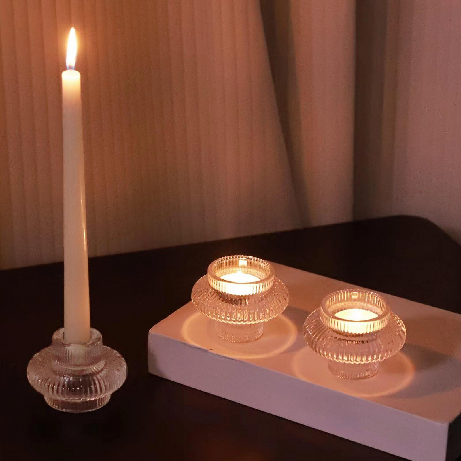 Підсвічник Vohocandle скляний набір для весільного столу 6 шт прозорий, фото №7