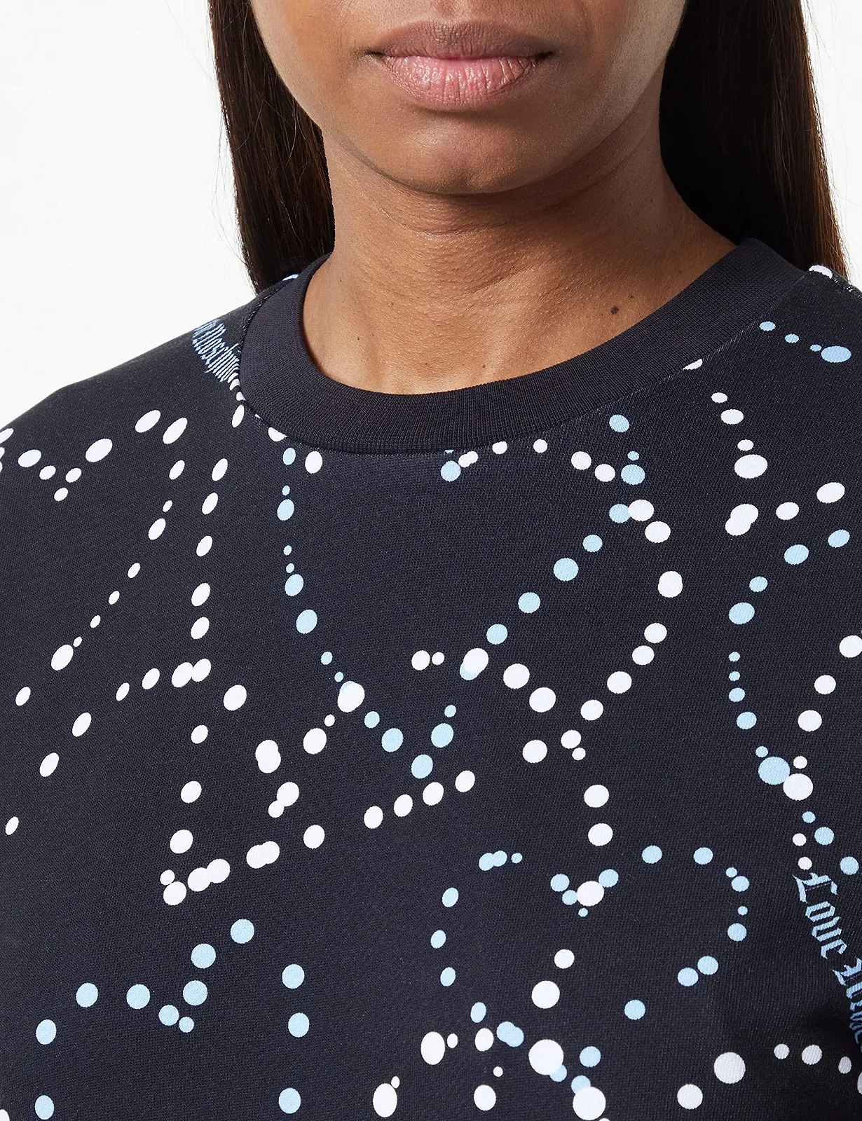 Світшот Love Moschino Жіночий Звичайний Крій з Принтом Storm of Hearts, фото №3