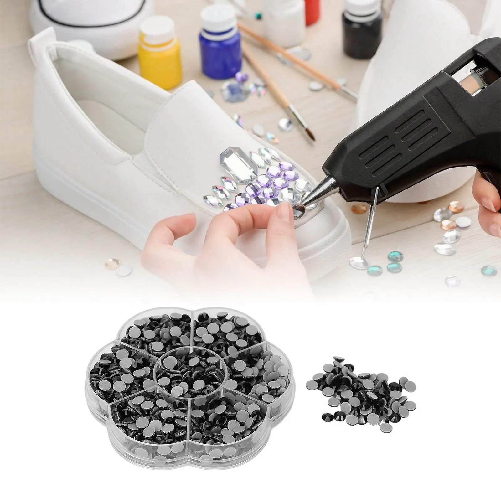 Стрази Скляні JM201 Мінеральна Зола Прозорий, фото №2