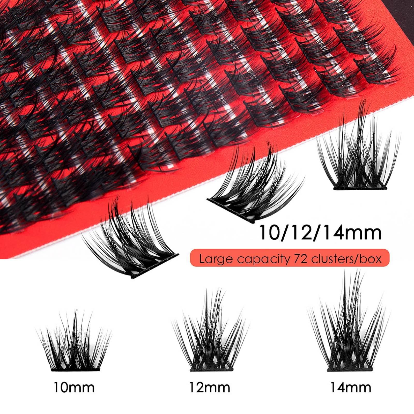 Ресницы накладные Individual, DIY, Кластеры, Естественный вид, Смешанная длина 10-14 мм, 72 кластера, фото №2
