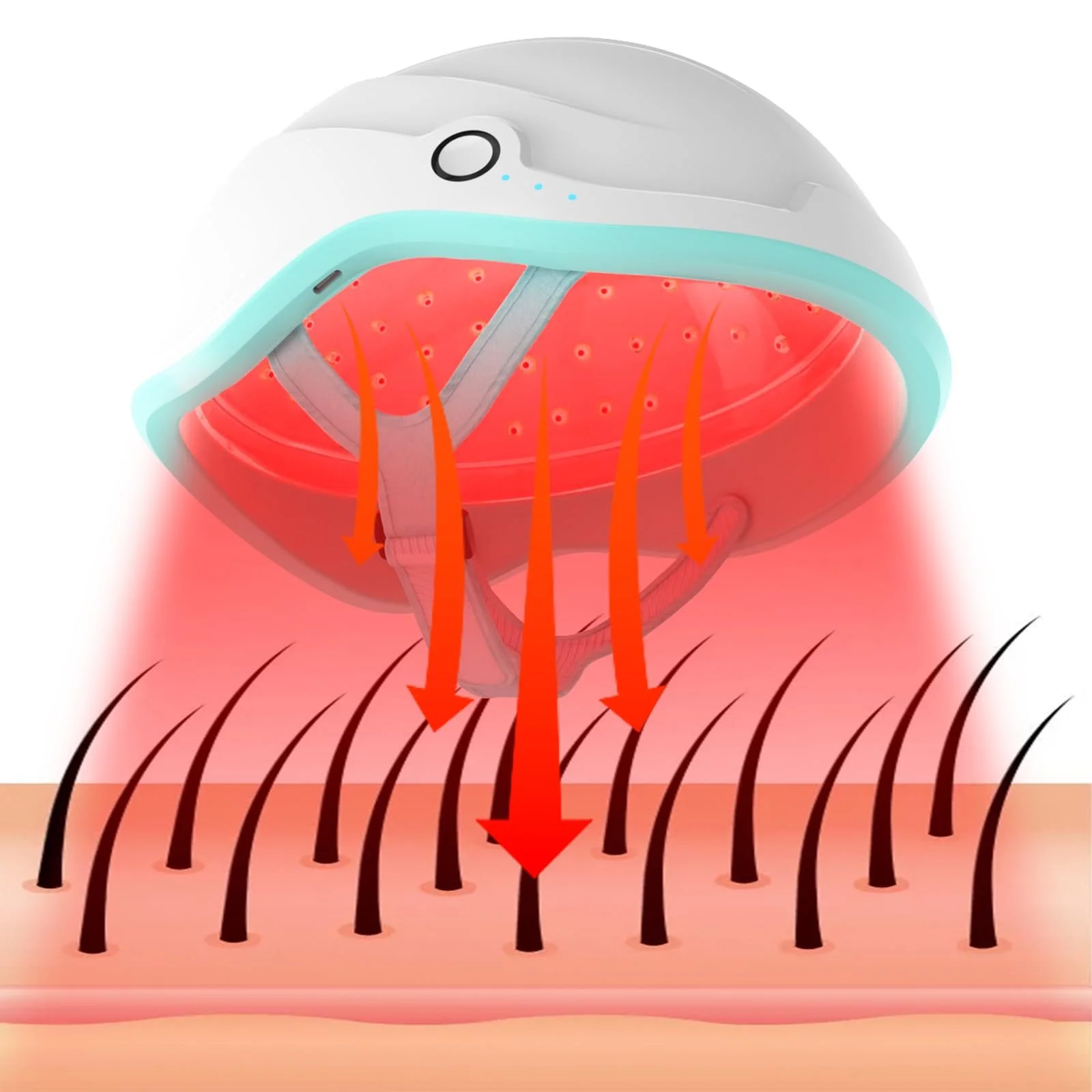 Шлем лазерний LLLT для росту волосся при випадінні волосся, фото №1