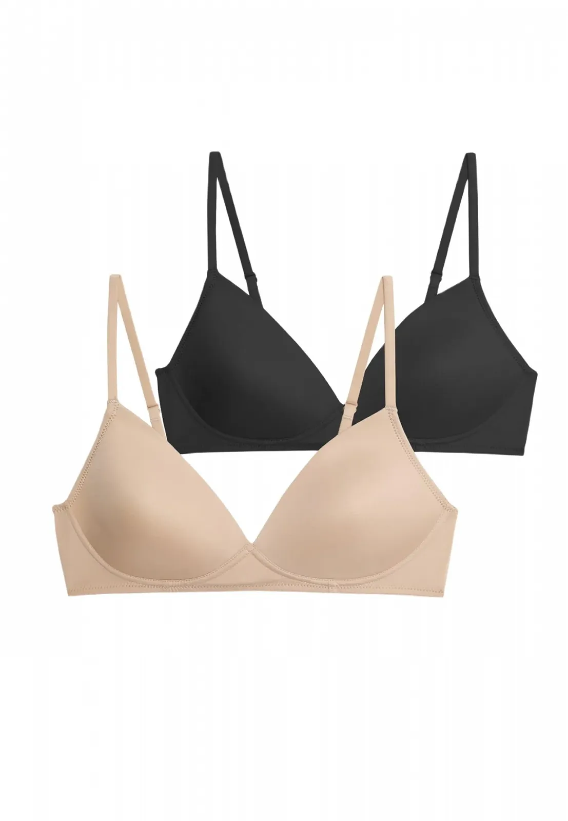 Бюстгальтер Marks & Spencer First Bras 65D без косточек (Aa-D) 2 шт черный/опаловый, фото №1