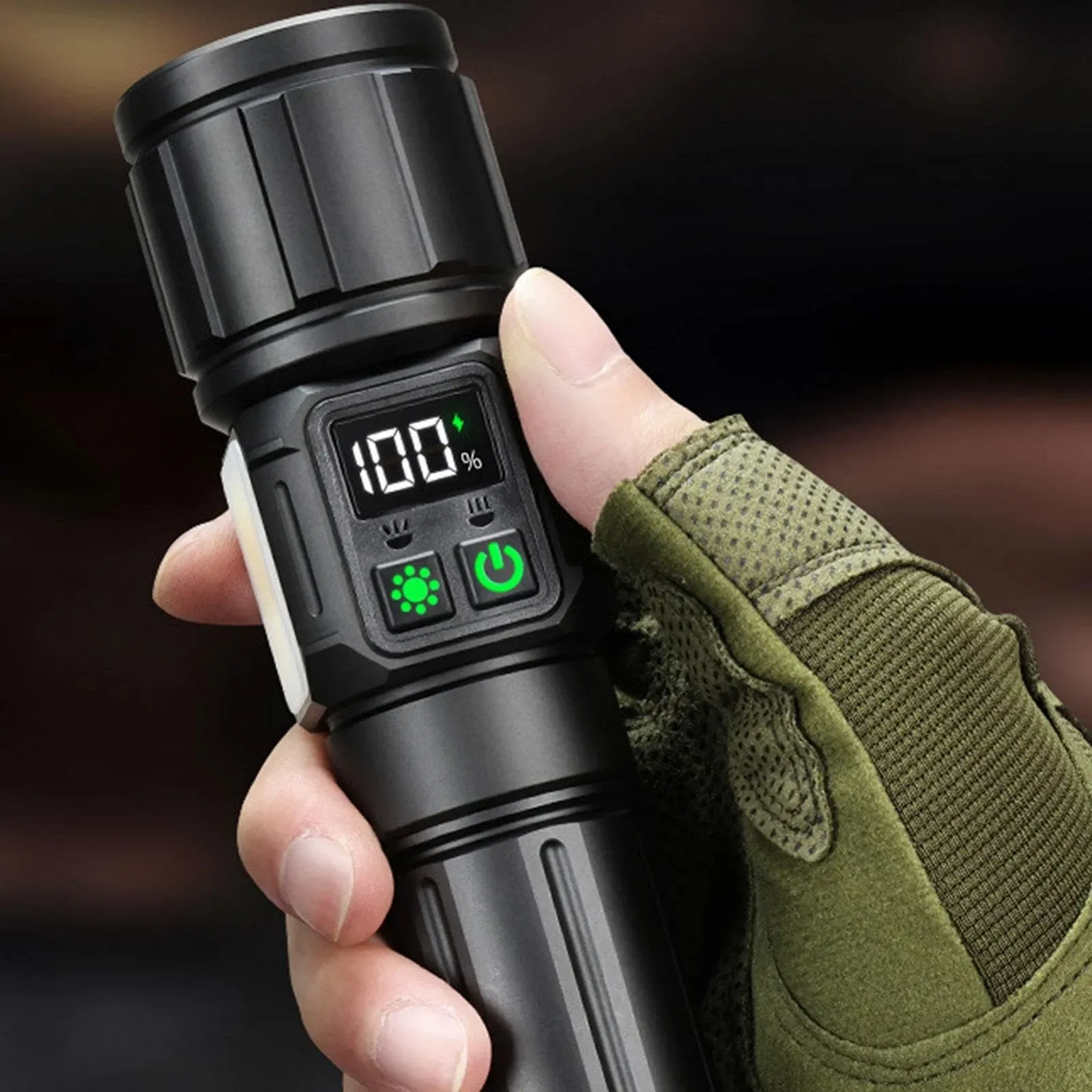 Ліхтарик LED, висока яскравість 2000 люмен, дальність 1200 метрів, фото №3