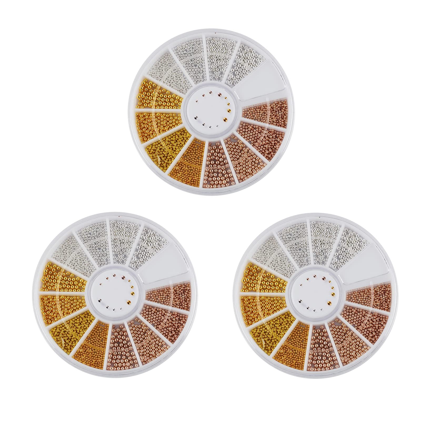 Бісер сталевий ікорний Мікс розмірів 3D дизайн, фото №1