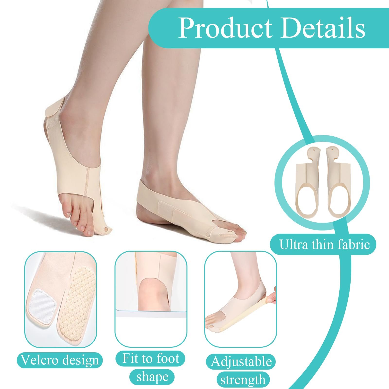 Шкарпетки Hallux Valgus 2 шт., Коректор, фото №3