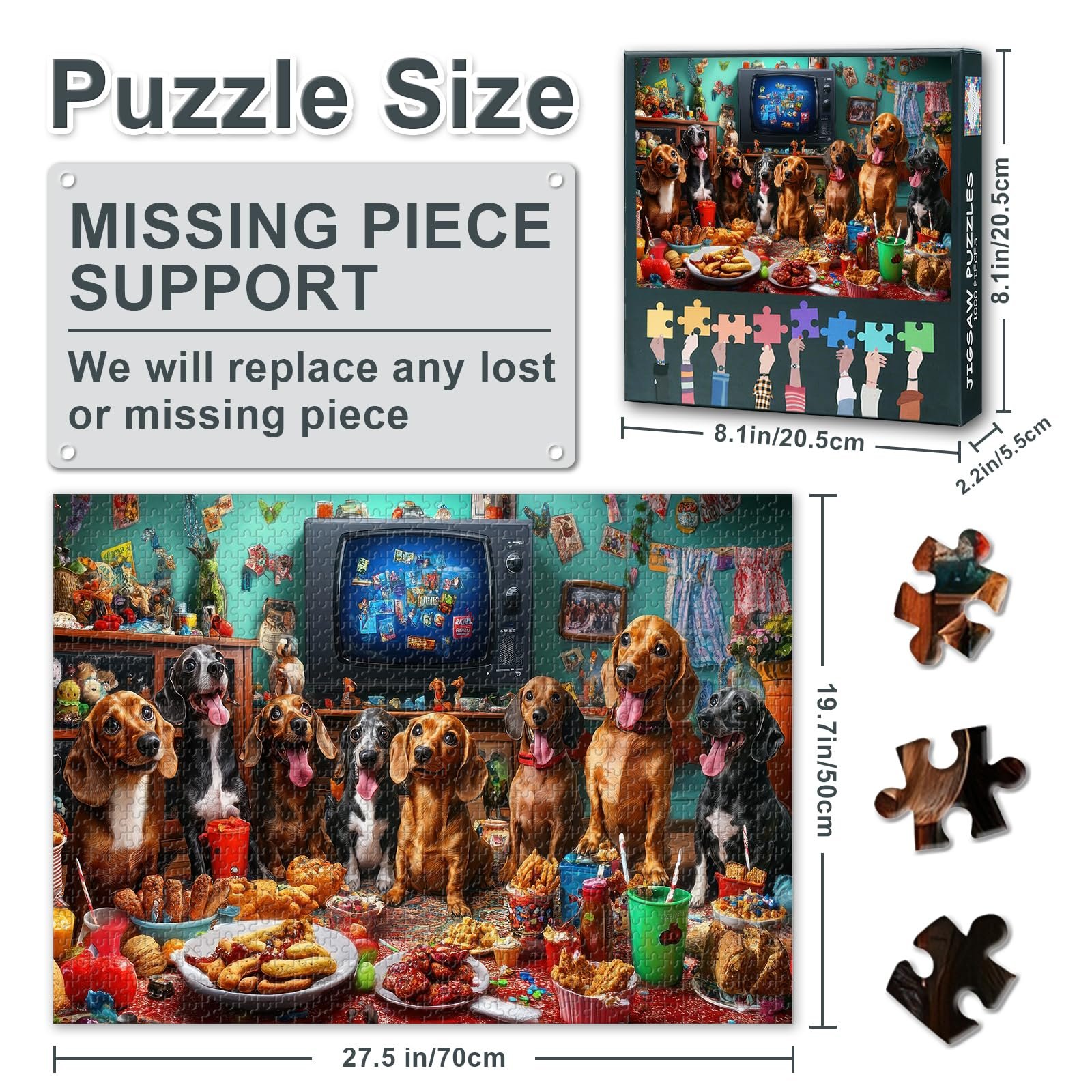 Пазл Dachshund Festival Funny Dogs 1000 елементів 70 x 50 см, фото №3