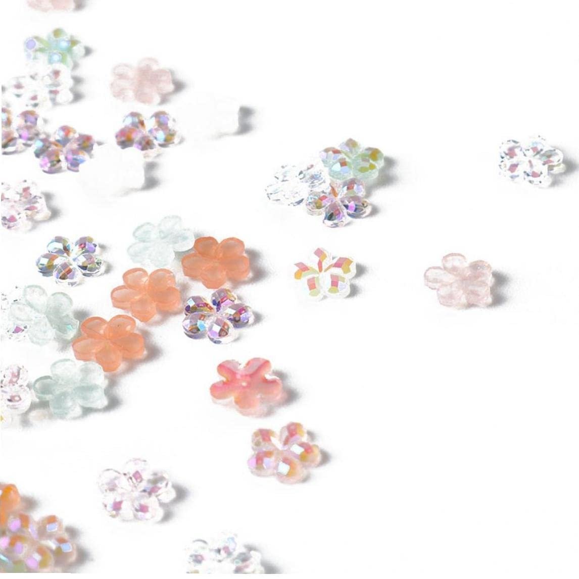 Стразы для ногтей Плоские бусины 3D Цветы Mix Aurora Пятилепестковый Цветок для DIY дизайна ногтей 6 мм, фото №4