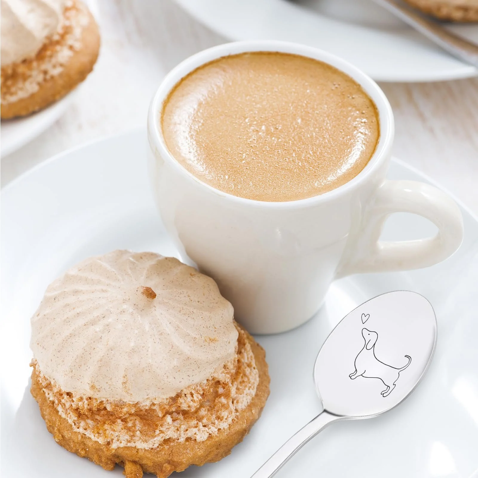 Ложки Snyvpra Набор из 2 кофейных ложек с подарочной коробкой Такса, фото №4 Ложки Snyvpra Набор из 2 кофейных ложек с подарочной коробкой Такса, фото №4