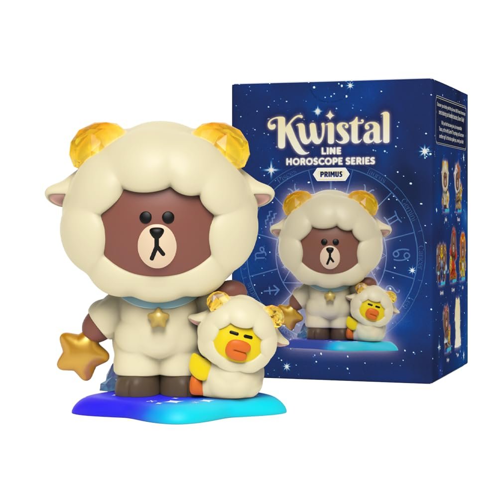 Фигурки Mighty Jaxx Line Friends Horoscope Kwistal Fwenz Primus Series, набор из 6 штук, фото №2