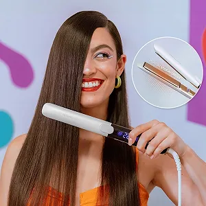 Выпрямитель для волос Cecotec Ritualcare Twerk 65 Вт вибрационные кератиновые пластины LED-дисплей synthetic.ua - Фото 1