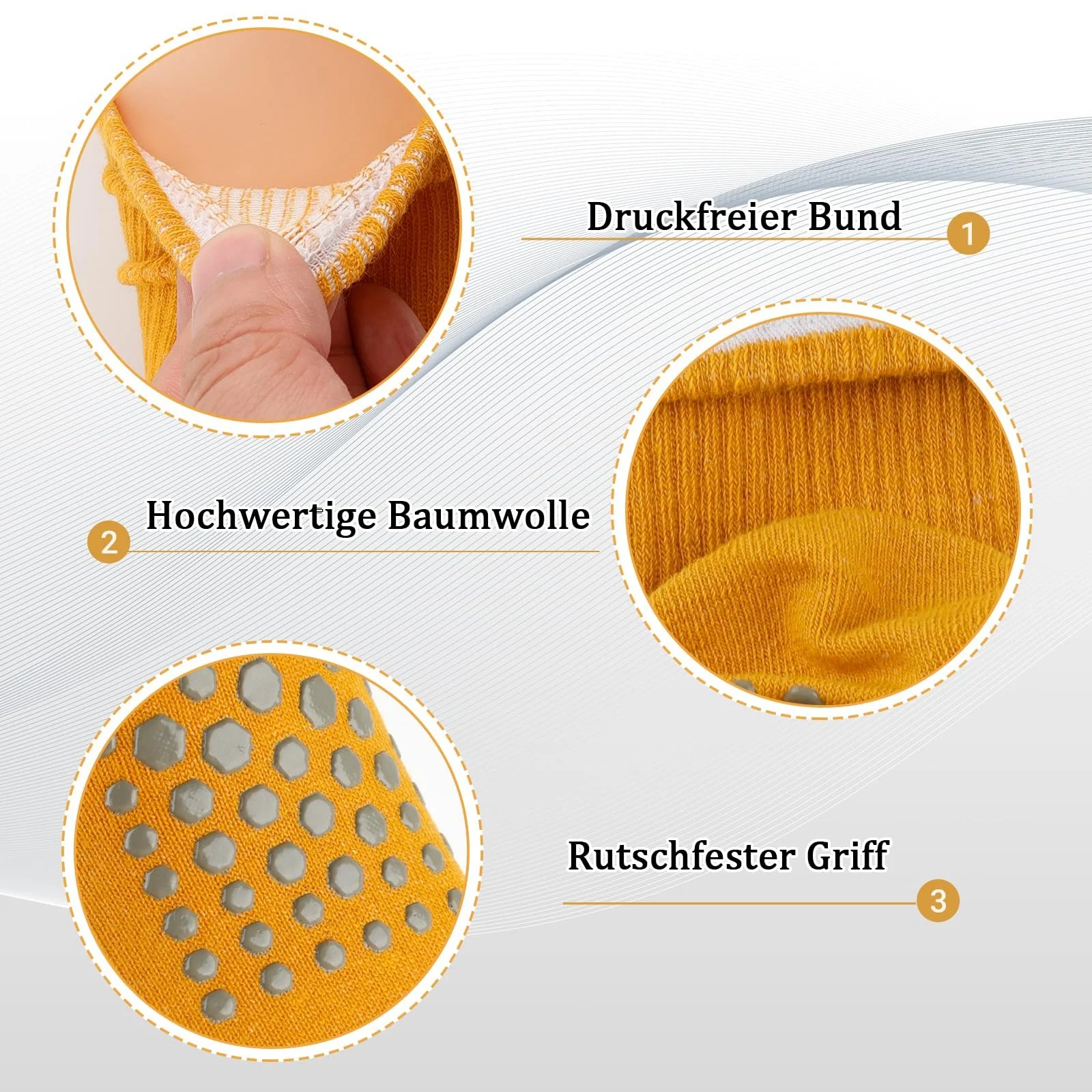 Шкарпетки Stopper Yoga для жінок, 6 пар, фото №3