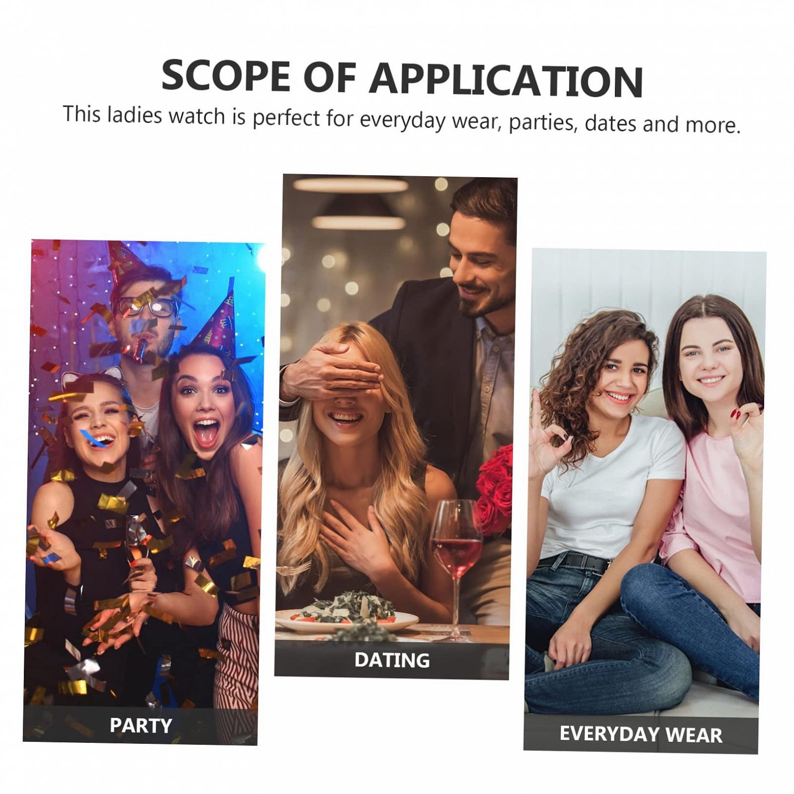 Жіночий наручний годинник Healvian, водонепроникний кварцовий, фото №8