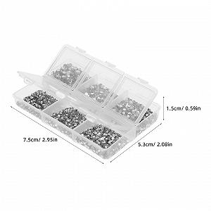 Стразы Круглые для лица и дизайна ногтей с плоской задней стороной и блестками для рукоделия и изготовления ювелирных изделий AB synthetic.ua - Фото 1