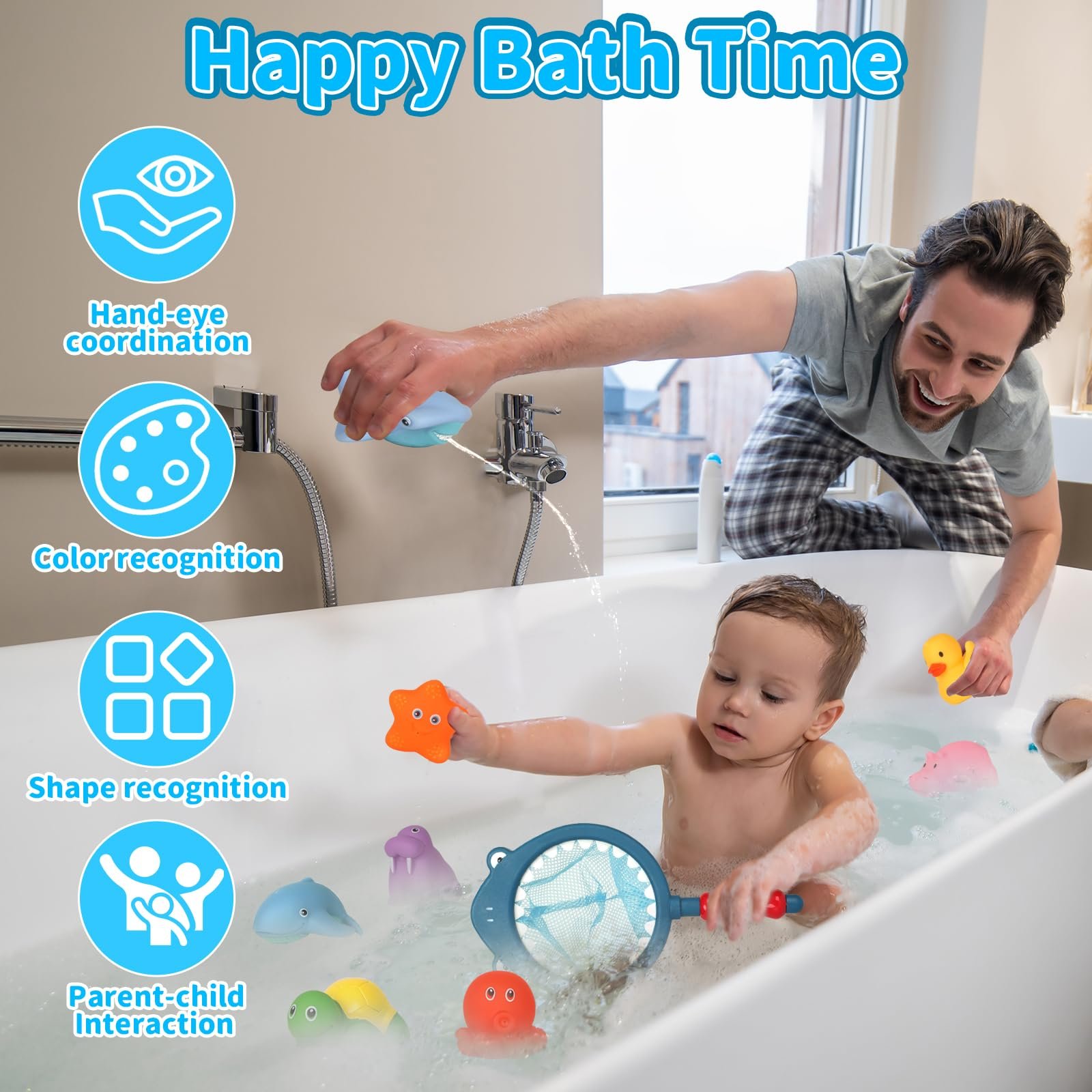 Іграшка для ванни 9 штук Без цвілі, фото №2