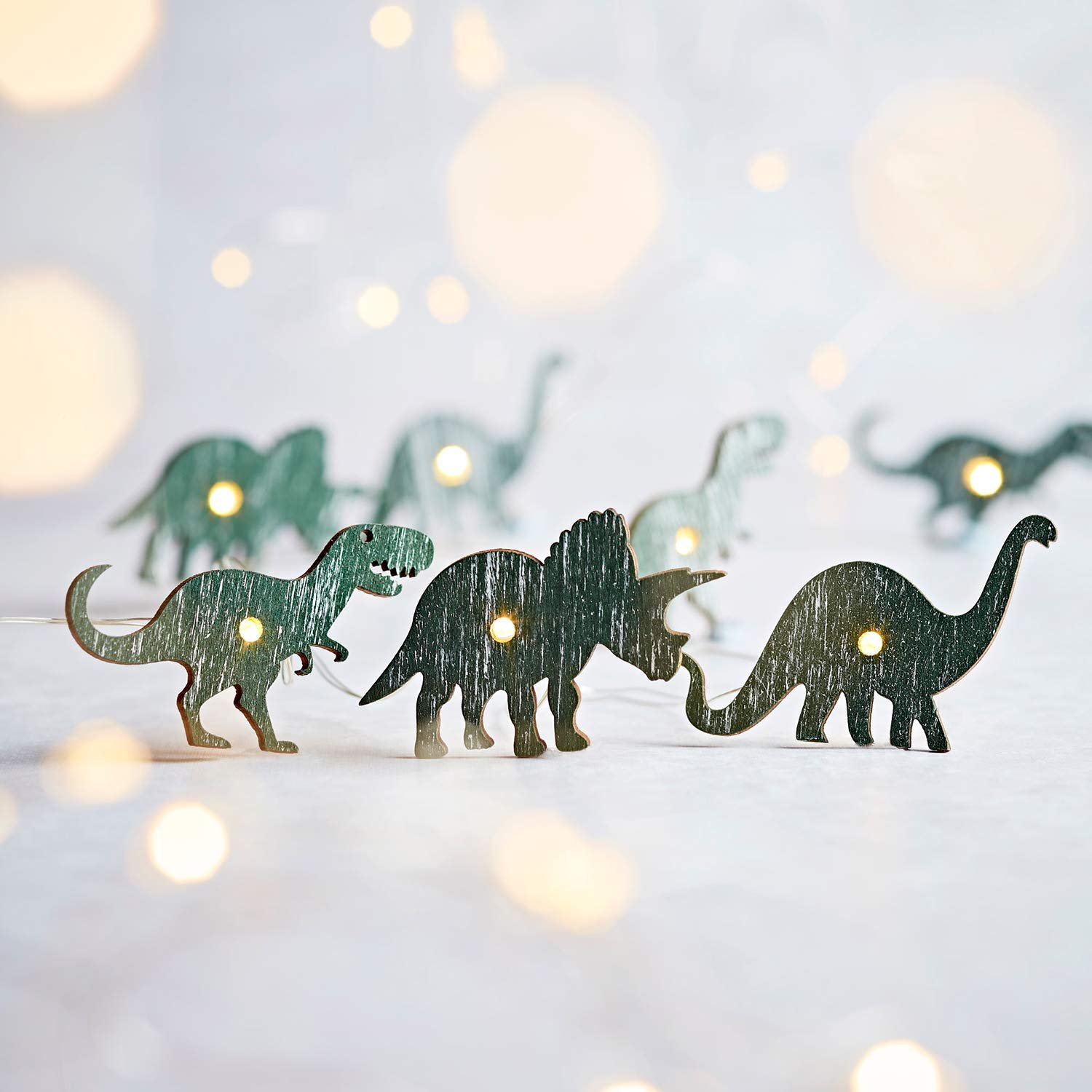 Гірлянда Lights4fun Micro LED Динозавр 20 LED з таймером, живлення від батарейок, фото №1