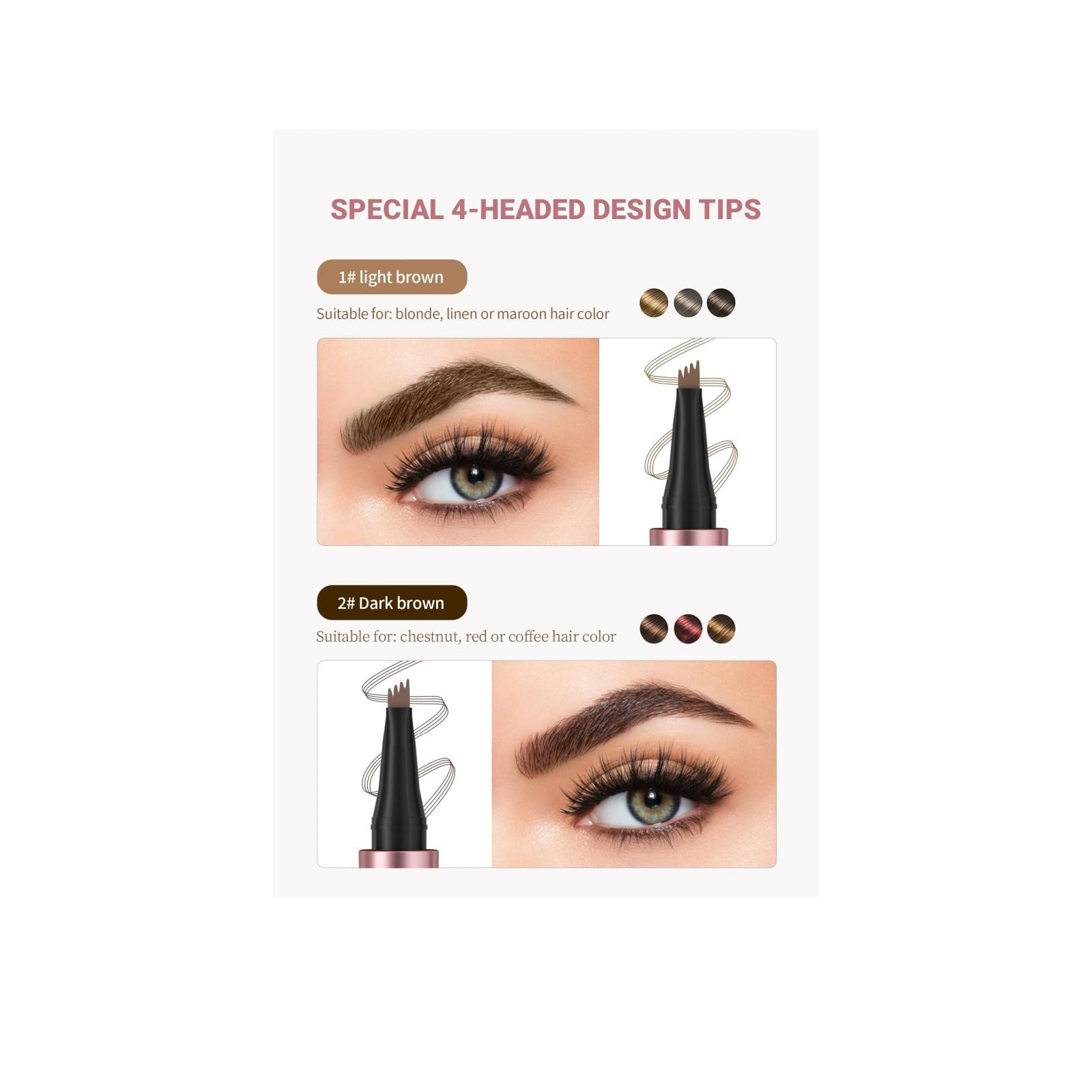 Карандаш для бровей 3D Magic Micro Waterproof с аппликатором с 4 зубцами, фото №4 Карандаш для бровей 3D Magic Micro Waterproof с аппликатором с 4 зубцами, фото №4