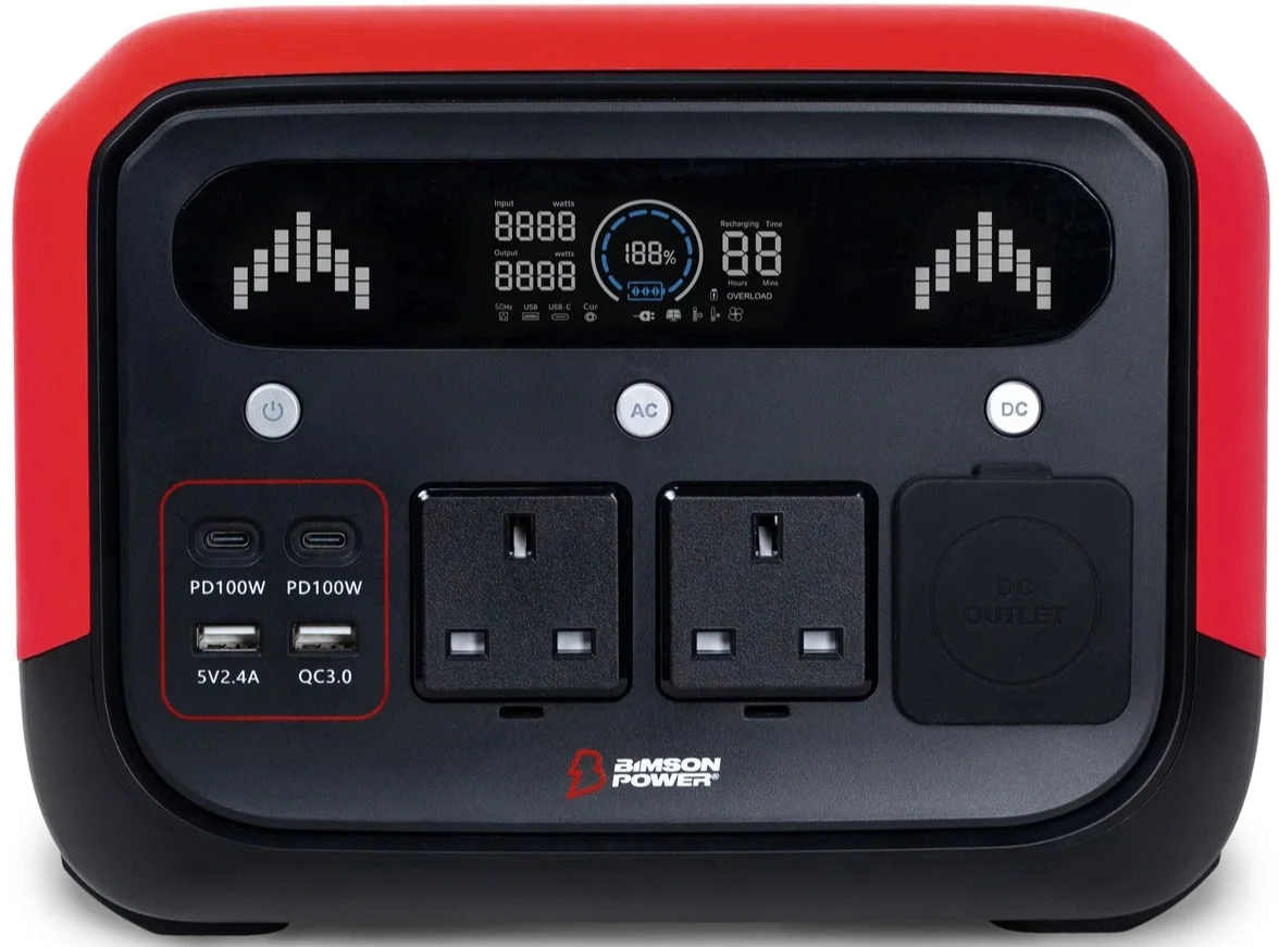 Зарядна станція Bimson Power BP700PPS 1400 Вт / 700 Вт / 512 Вт*год / LiFePO4 / Швидка зарядка 1 година, фото №1