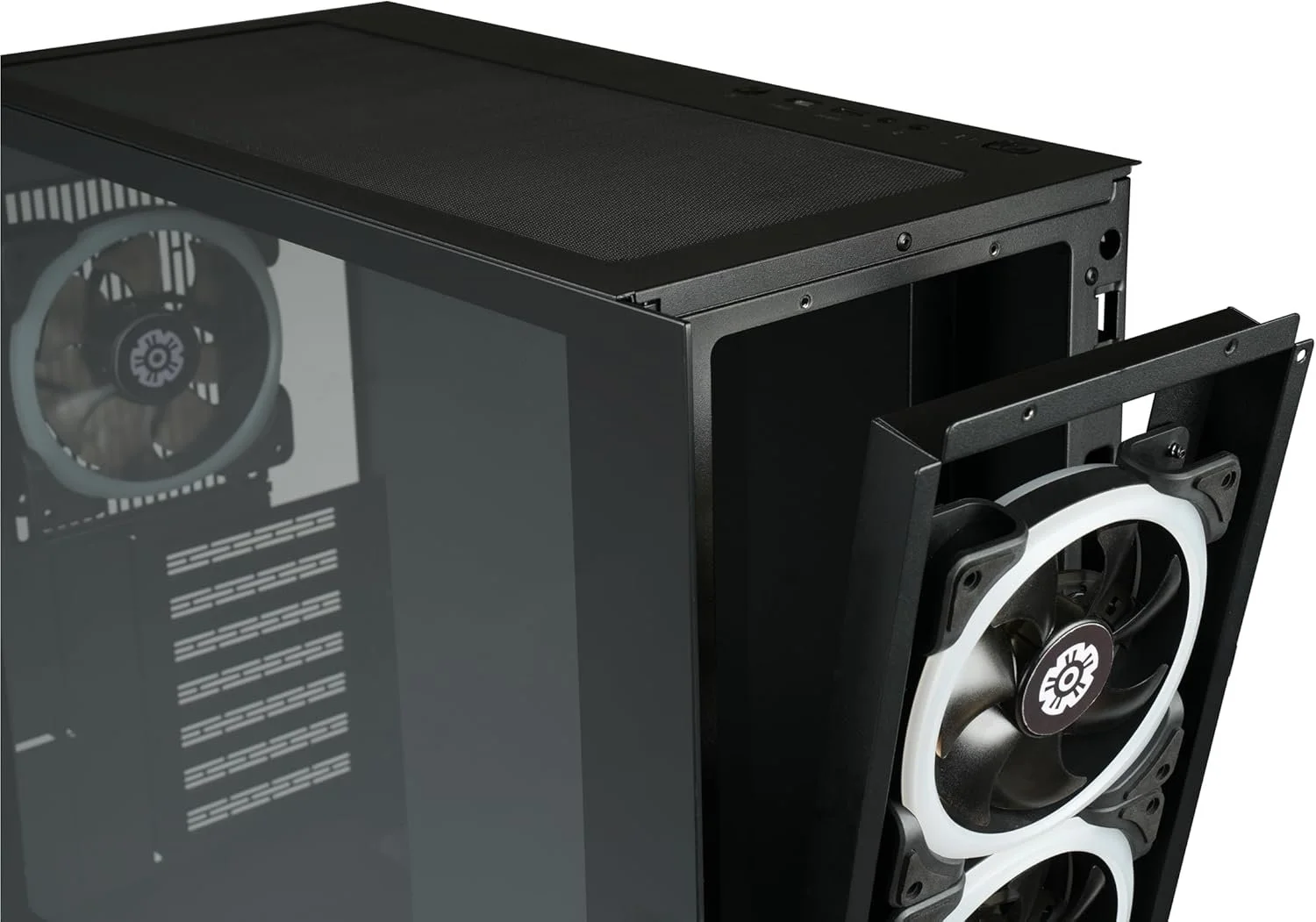 Игровой корпус для ПК Enermax ENERMAXK8 / ARGB / Черно-белый, фото №4