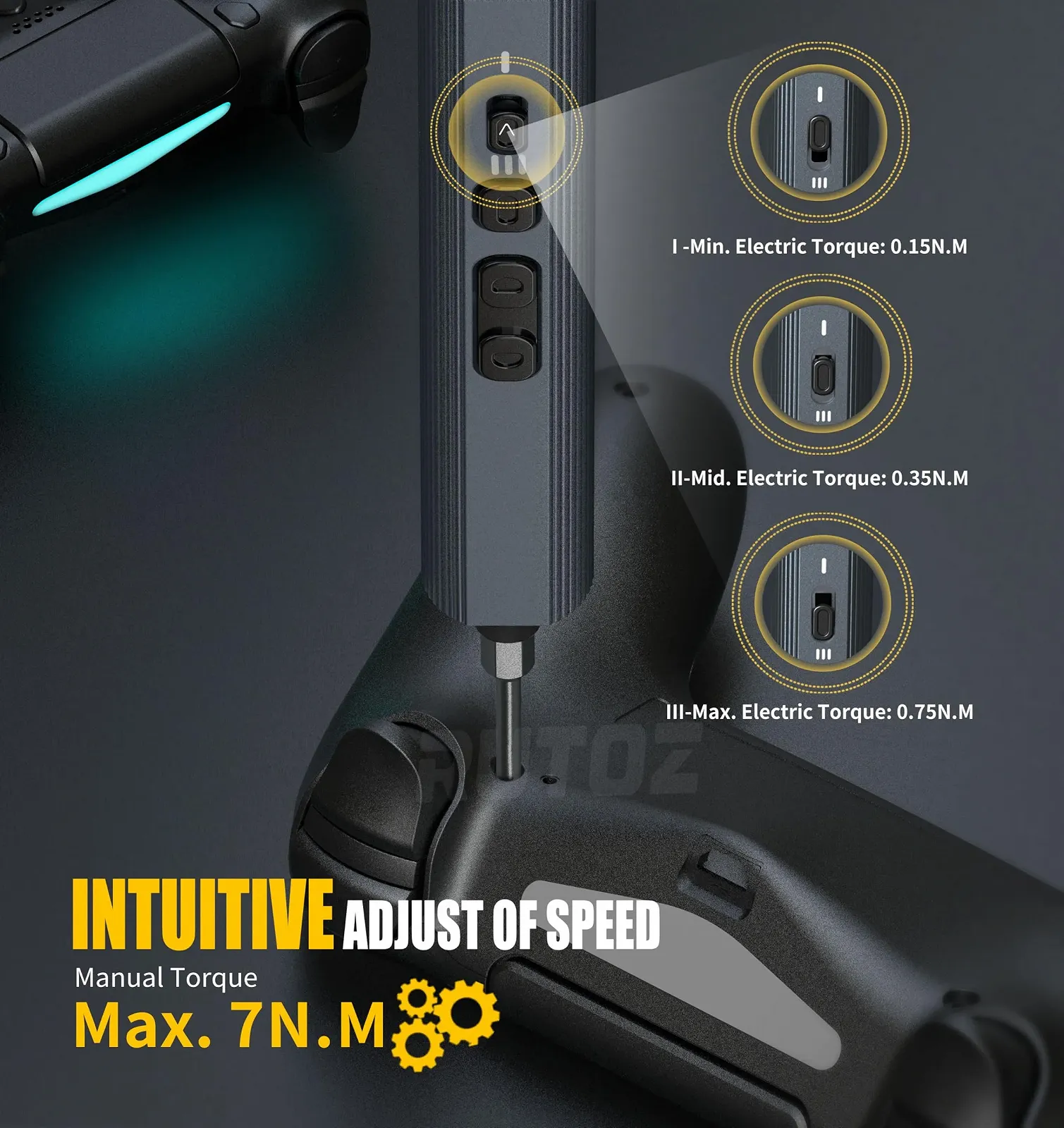 Електрична викрутка RUTOZ Torx T5/T6/T8/T9/T10 Triwing Y00/Y000 Pentalobe P2/P5 для iPhone/MacBook, фото №2