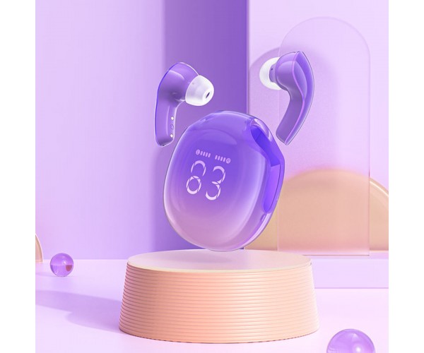 Навушники ACEFAST T9 Crystal Air color bluetooth earbuds Grape Purple, фото №2 Навушники ACEFAST T9 Crystal Air color bluetooth earbuds Grape Purple, фото №2