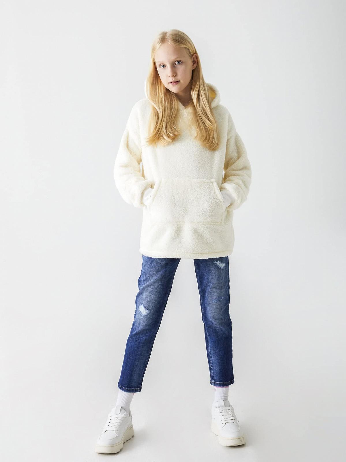 Толстовка LTB Jeans Toyaya для девочек, размер 128 см, белая, фото №2