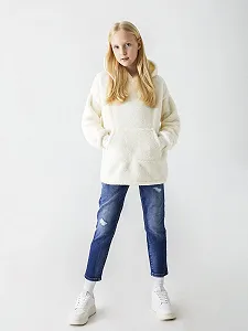 Толстовка LTB Jeans Toyaya для дівчаток, розмір 104 см, біла synthetic.ua - Фото 1