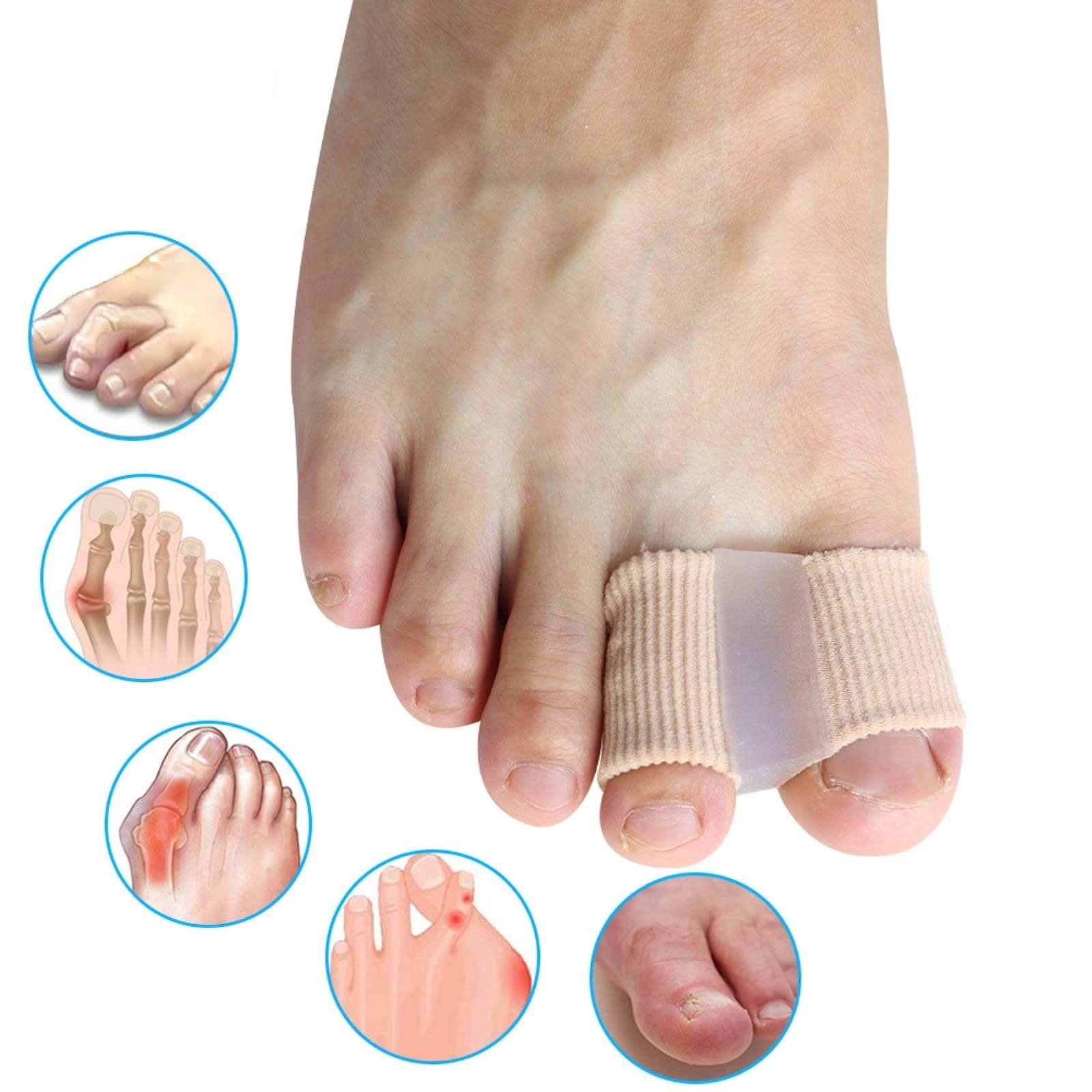 Разделитель для пальцев ног Тканевый корректор косточки с гелевой подкладкой для облегчения боли от воспаления и перекрытия пальцев ног, фото №7 Разделитель для пальцев ног Тканевый корректор косточки с гелевой подкладкой для облегчения боли от воспаления и перекрытия пальцев ног, фото №7