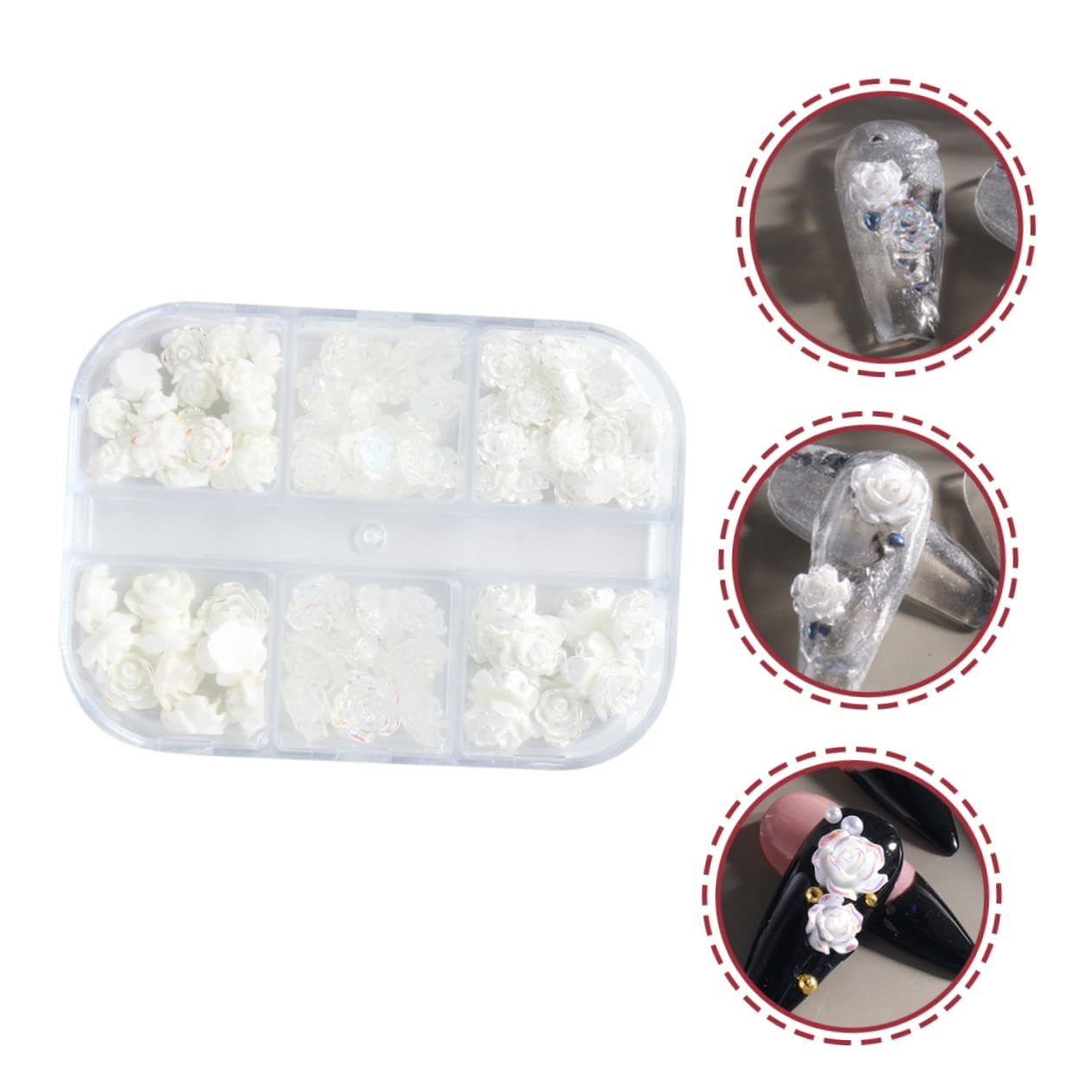 Цветы PLAFOPE 2 коробки Аксессуары для ногтей Украшения для ногтей Материалы для ногтей Украшения для ногтей с мелкими деталями 3D Цветы для ногтей Украшения для ногтей DIY Украшения для маникюра Подвески для ногтей Смола, фото №2