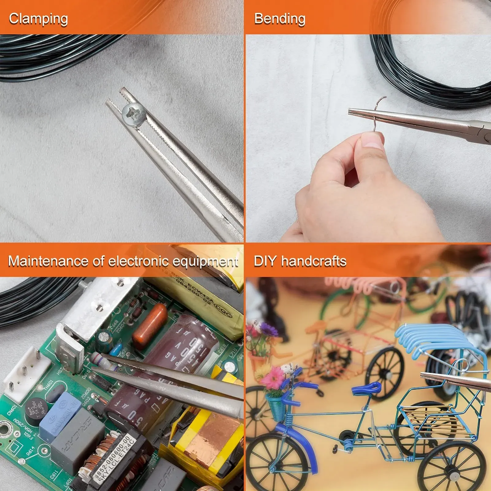 Длинногубцы LEONTOOL 7" с зубчатыми губками, фиксирующим отверстием и двойной листовой пружиной для изготовления ювелирных изделий и электромонтажных работ в труднодоступных местах, фото №3 Длинногубцы LEONTOOL 7" с зубчатыми губками, фиксирующим отверстием и двойной листовой пружиной для изготовления ювелирных изделий и электромонтажных работ в труднодоступных местах, фото №3