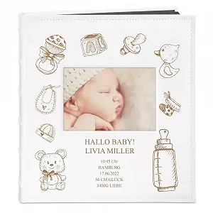 Фотоальбом Murrano DIY, 240 фотографий, 10 x 15-60 черных страниц, размер 33 x 30 см, белый - Фото 1