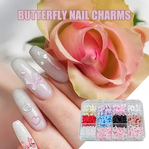 Украшение для ногтей JINGLING с бантом, подвески для ногтей с жемчугом Набор жемчуга Flatback, аксессуары для дизайна Crafts, многоформный жемчуг, сердце, звезда Ювелирные изделия для украшения ногтей synthetic.ua - Фото 1