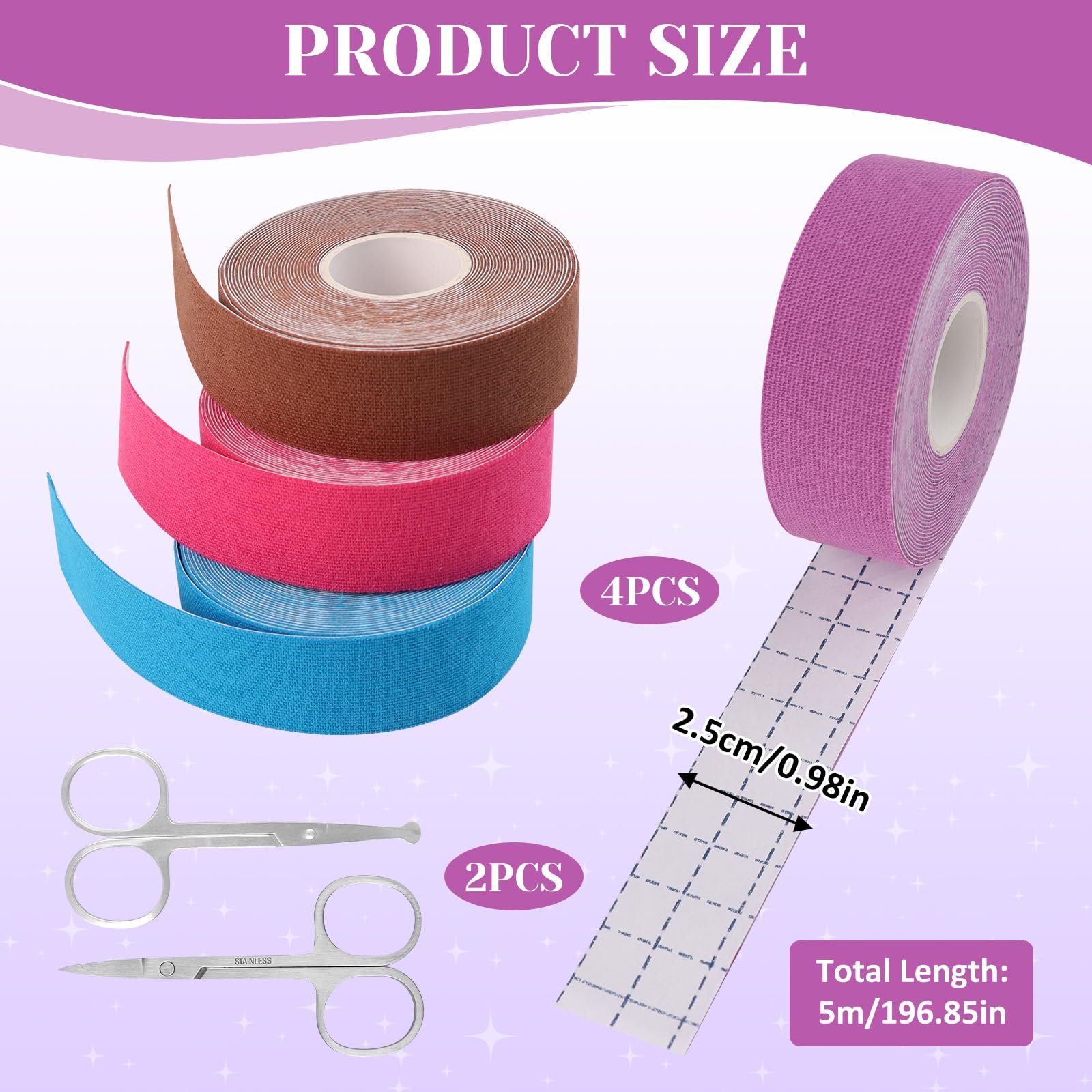 Стрічка для підтяжки обличчя TPTGIAR, 4 шт., патч проти зморшок, фото №2