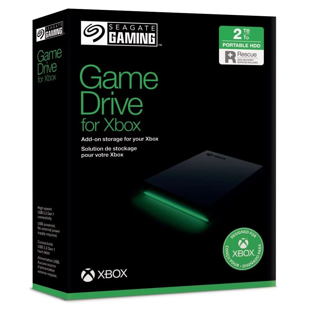 Внешний жесткий диск Seagate Game Drive Xbox STKX2000400 2.5" 2TB USB 3.0 Black, фото №1